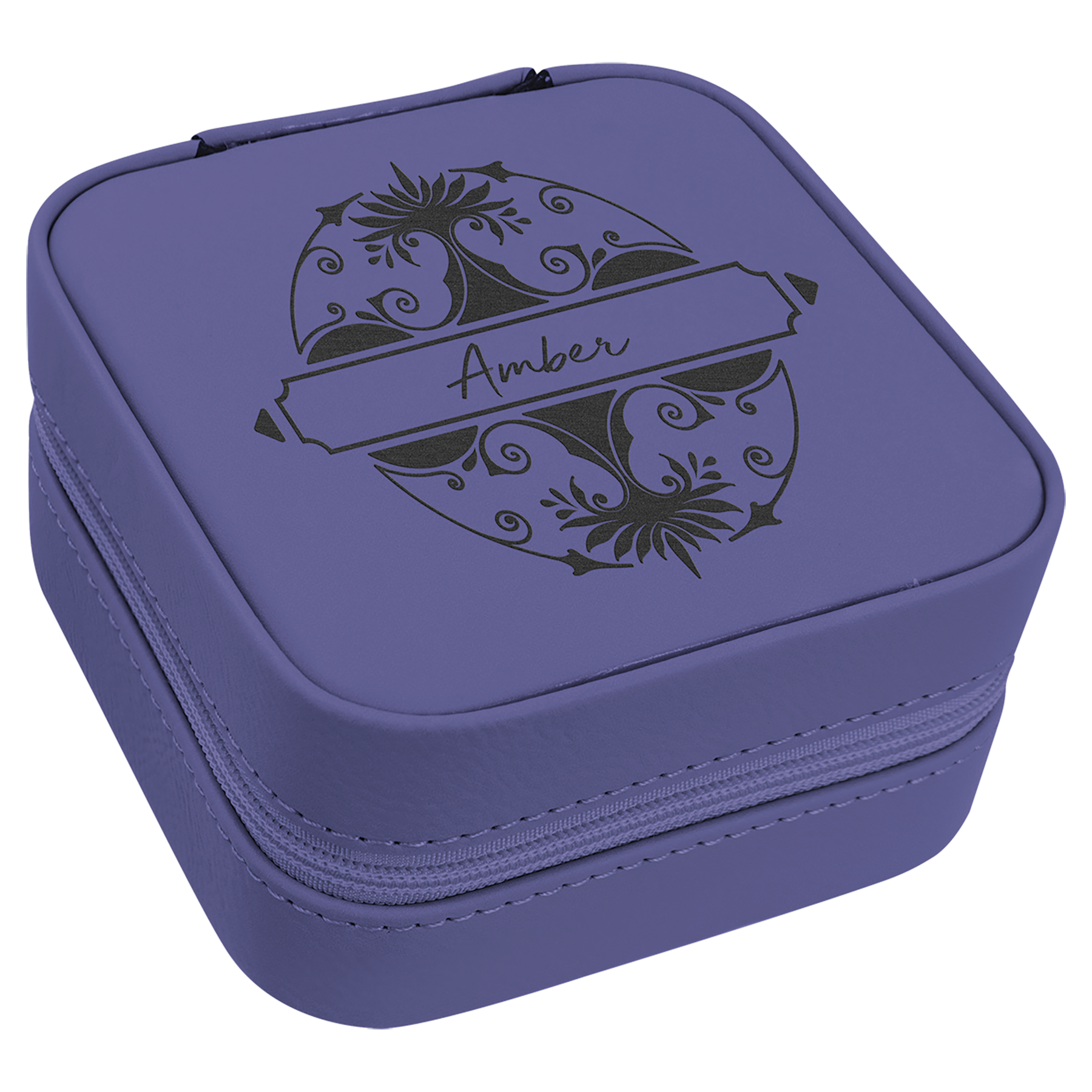 4" X 4" Laserable Leatherette Travel Jewelry Box