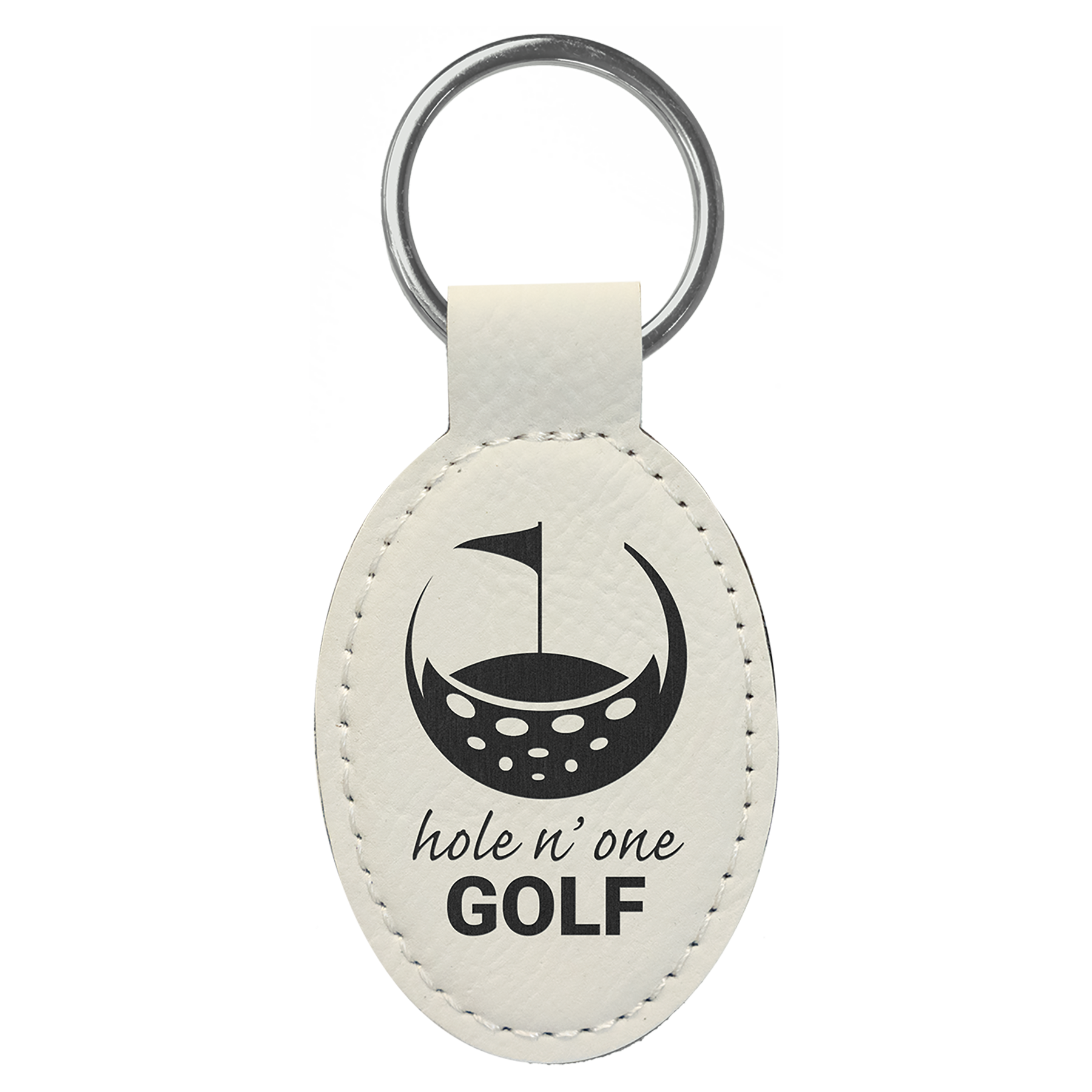 Laserable Leatherette Keychain