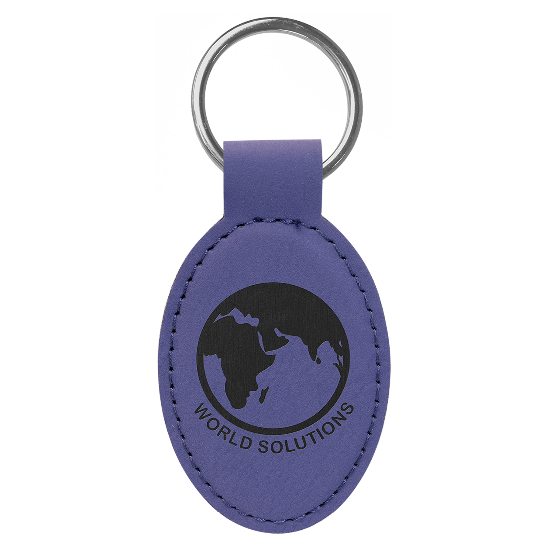 Laserable Leatherette Keychain