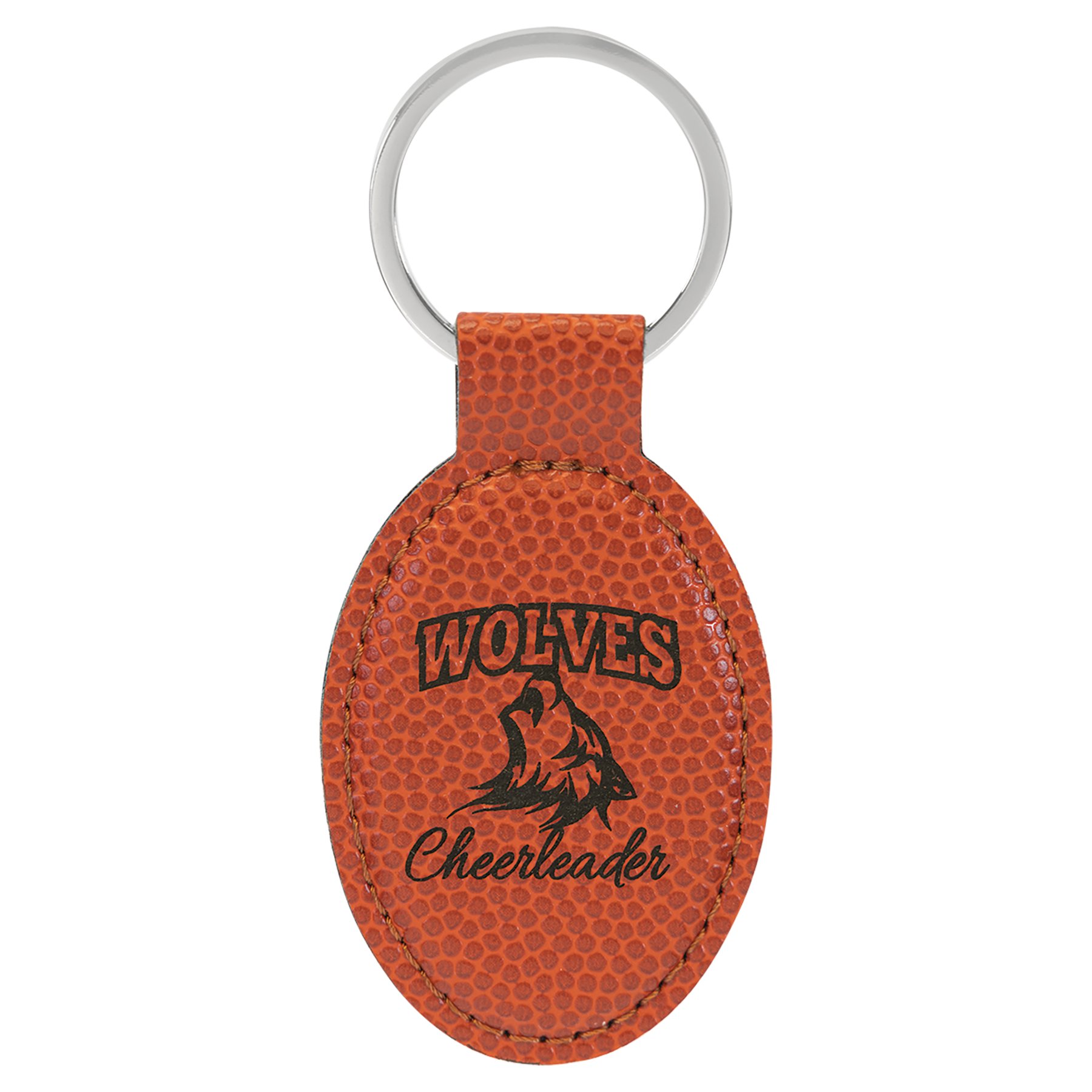 Laserable Leatherette Keychain