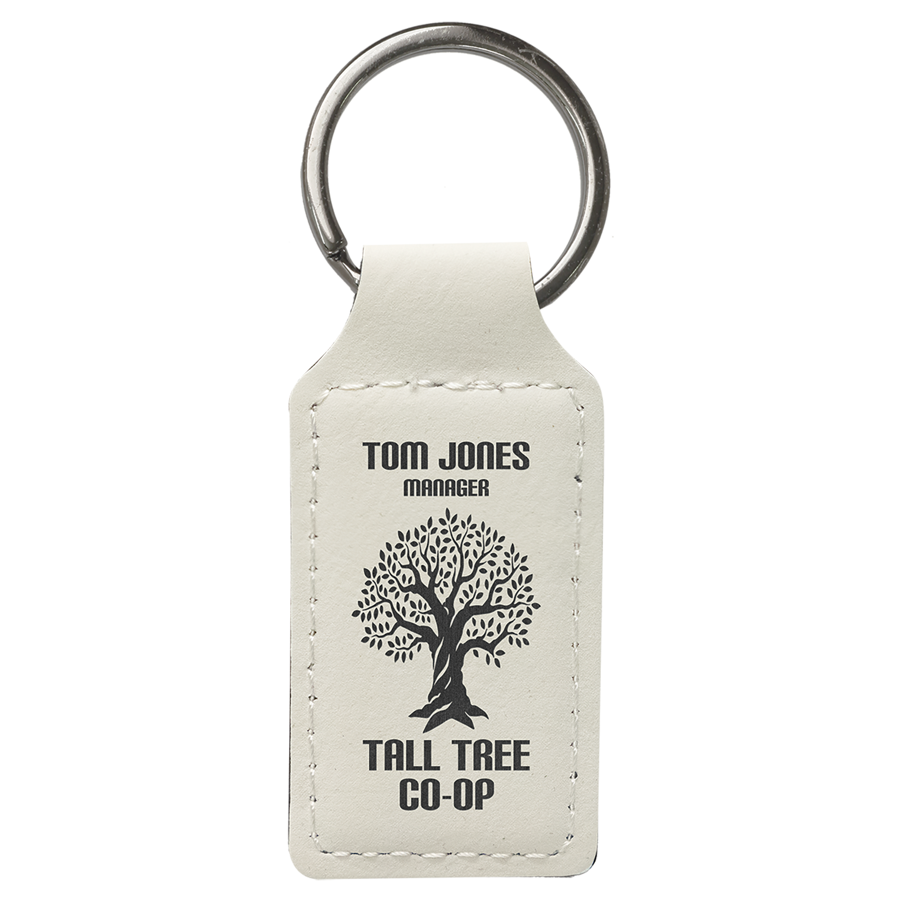 Laserable Leatherette Keychain