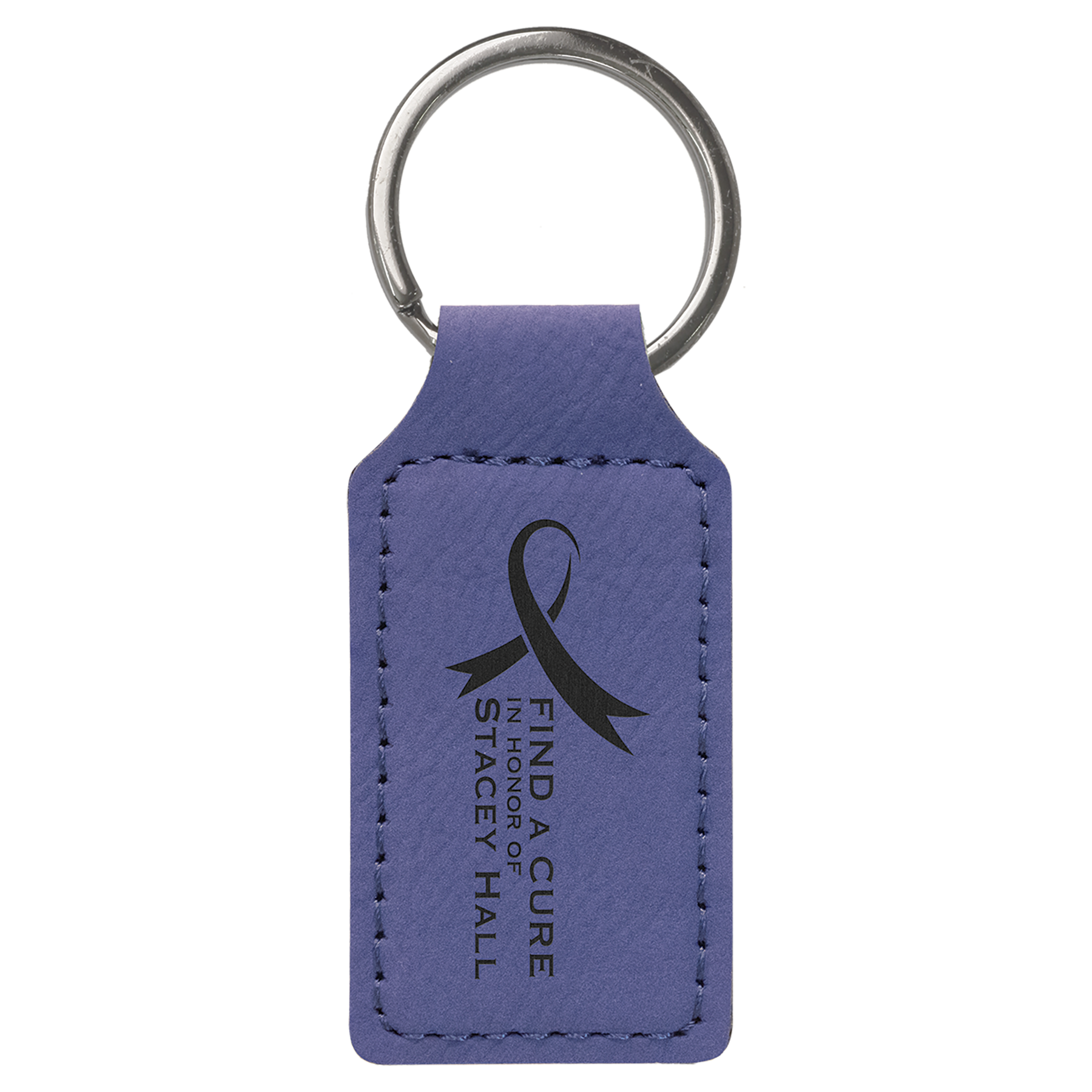 Laserable Leatherette Keychain