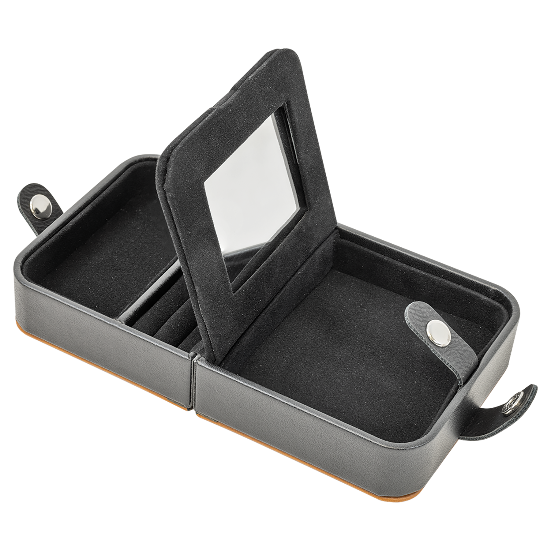 Laserable Leatherette Travel Jewelry Box