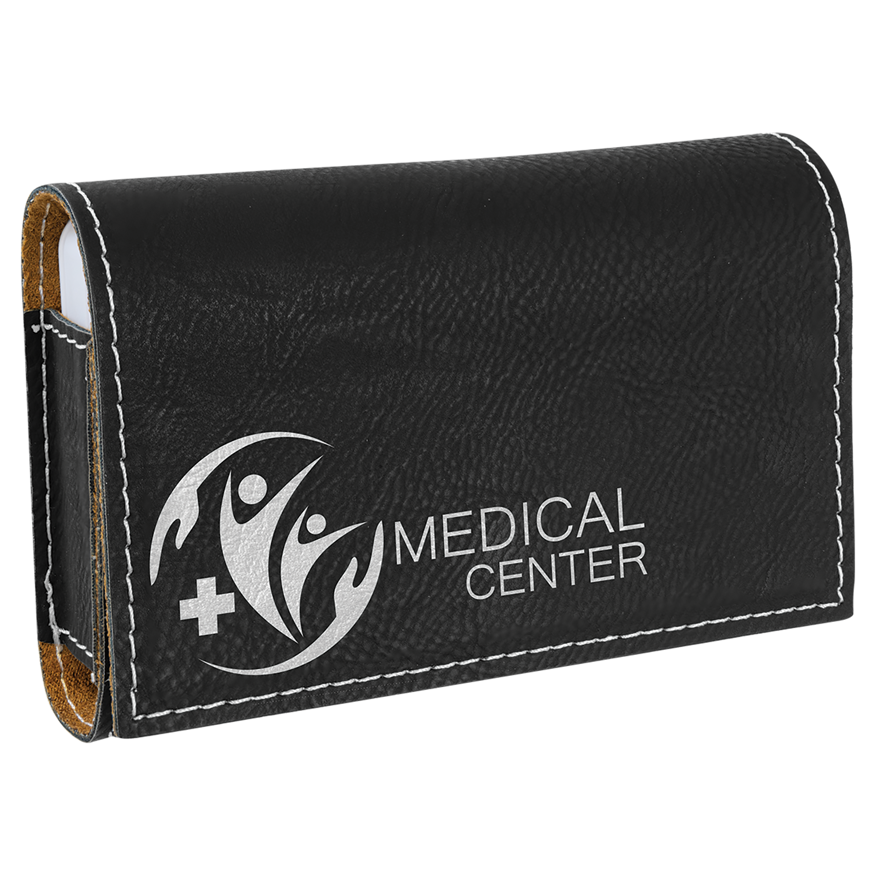 Laserable Leatherette Pill Box with Separate Daily Containers