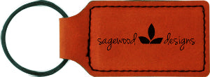 Laserable Leatherette Keychain