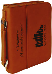 Laserable Leatherette Book/Bible Covers with Zipper