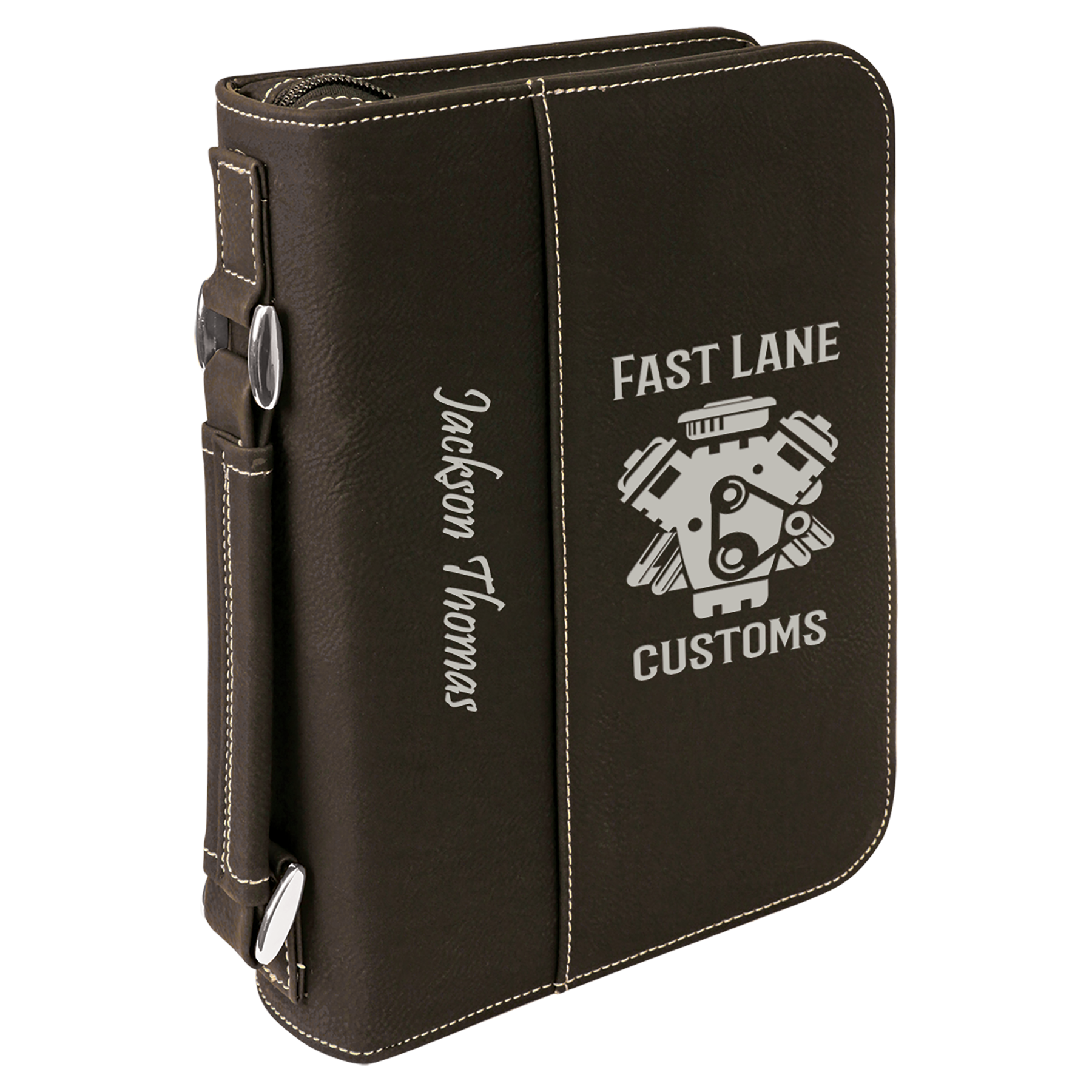 Laserable Leatherette Book/Bible Covers with Zipper