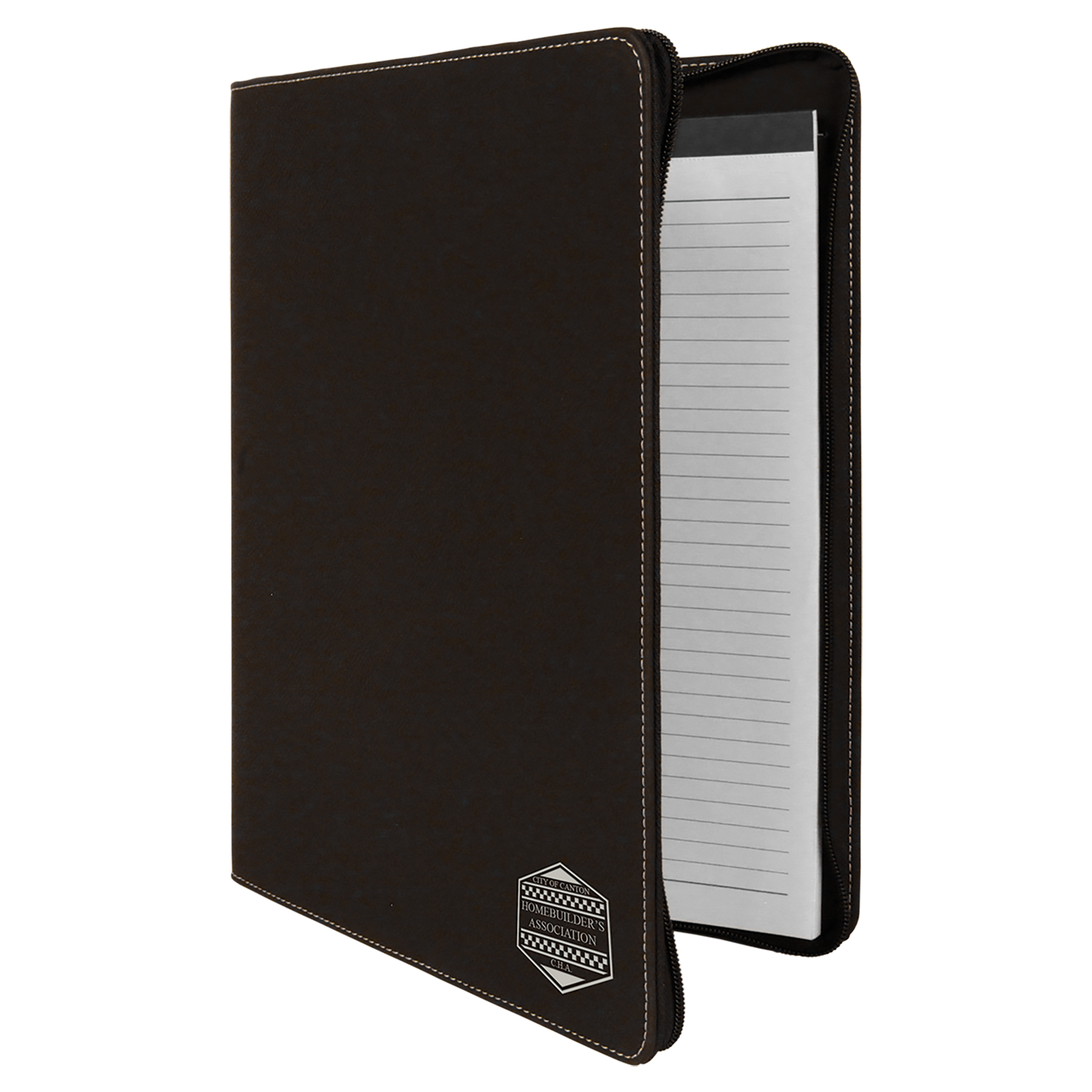 Laserable Leatherette Portfolio with Zipper