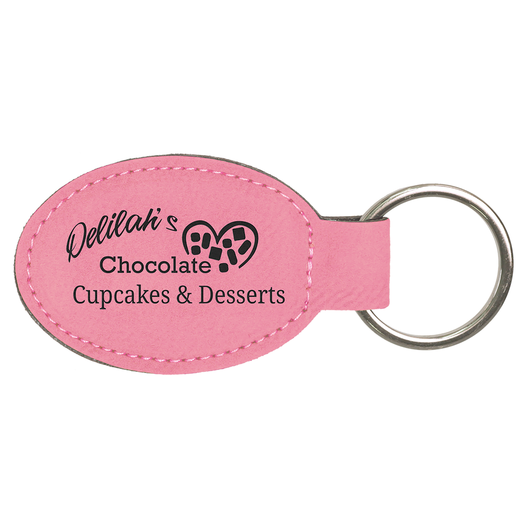 Laserable Leatherette Keychain