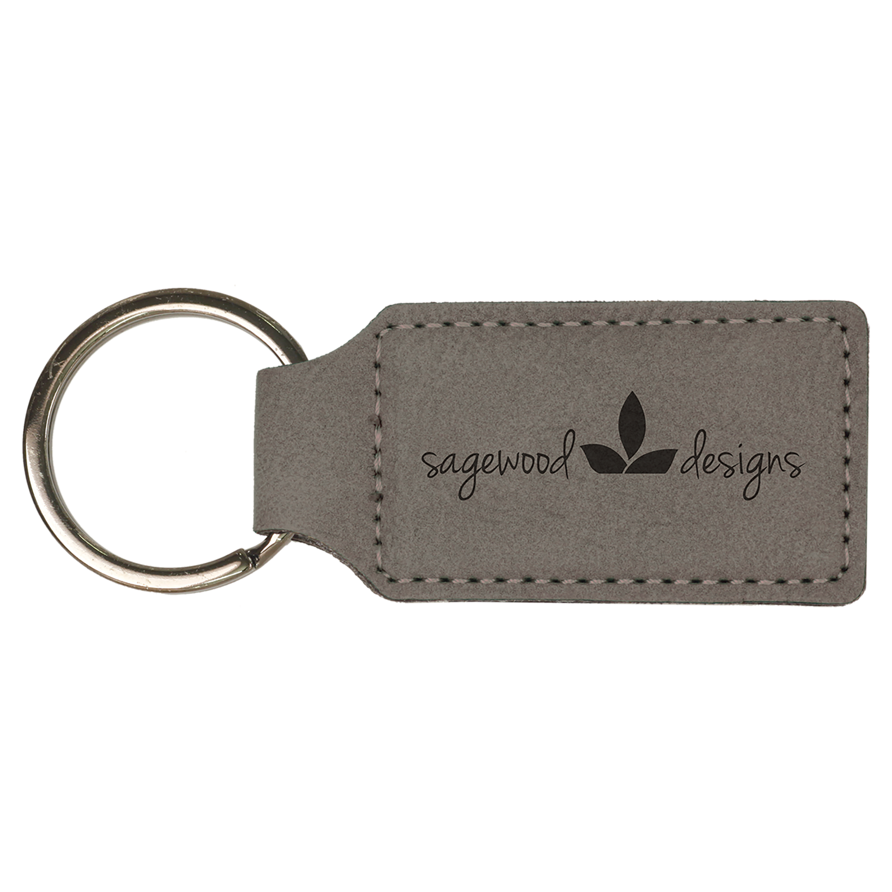 Laserable Leatherette Keychain