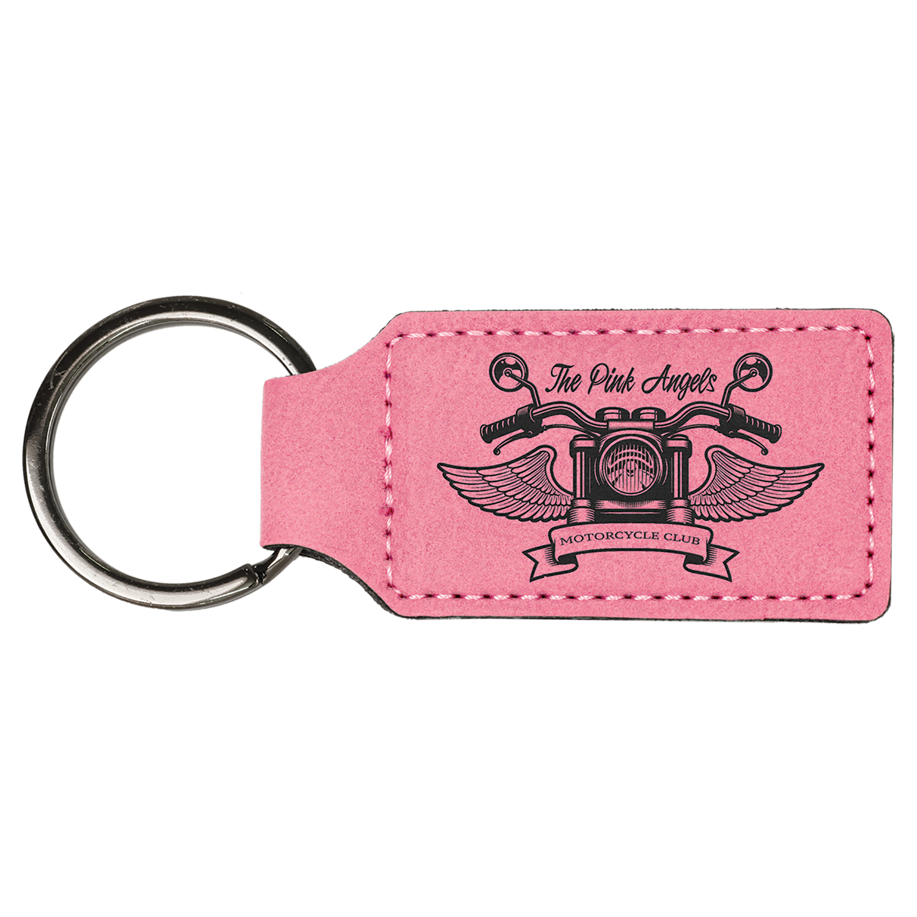 Laserable Leatherette Keychain