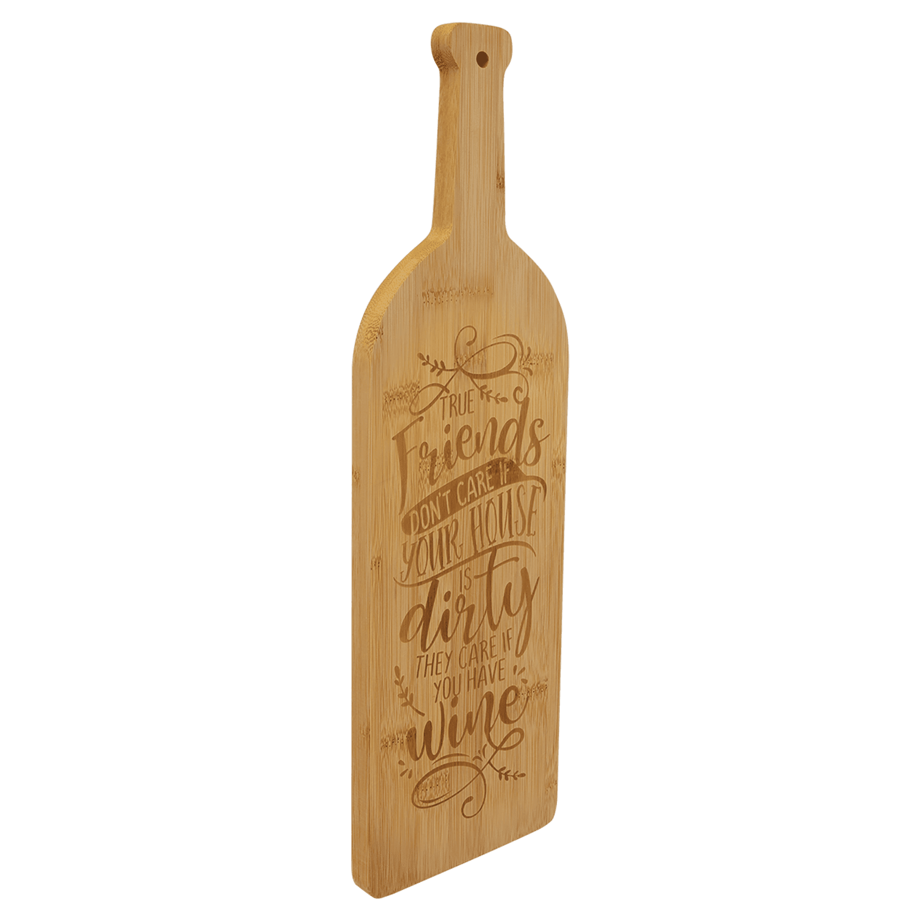 Bamboo Wine Bottle Cutting Board