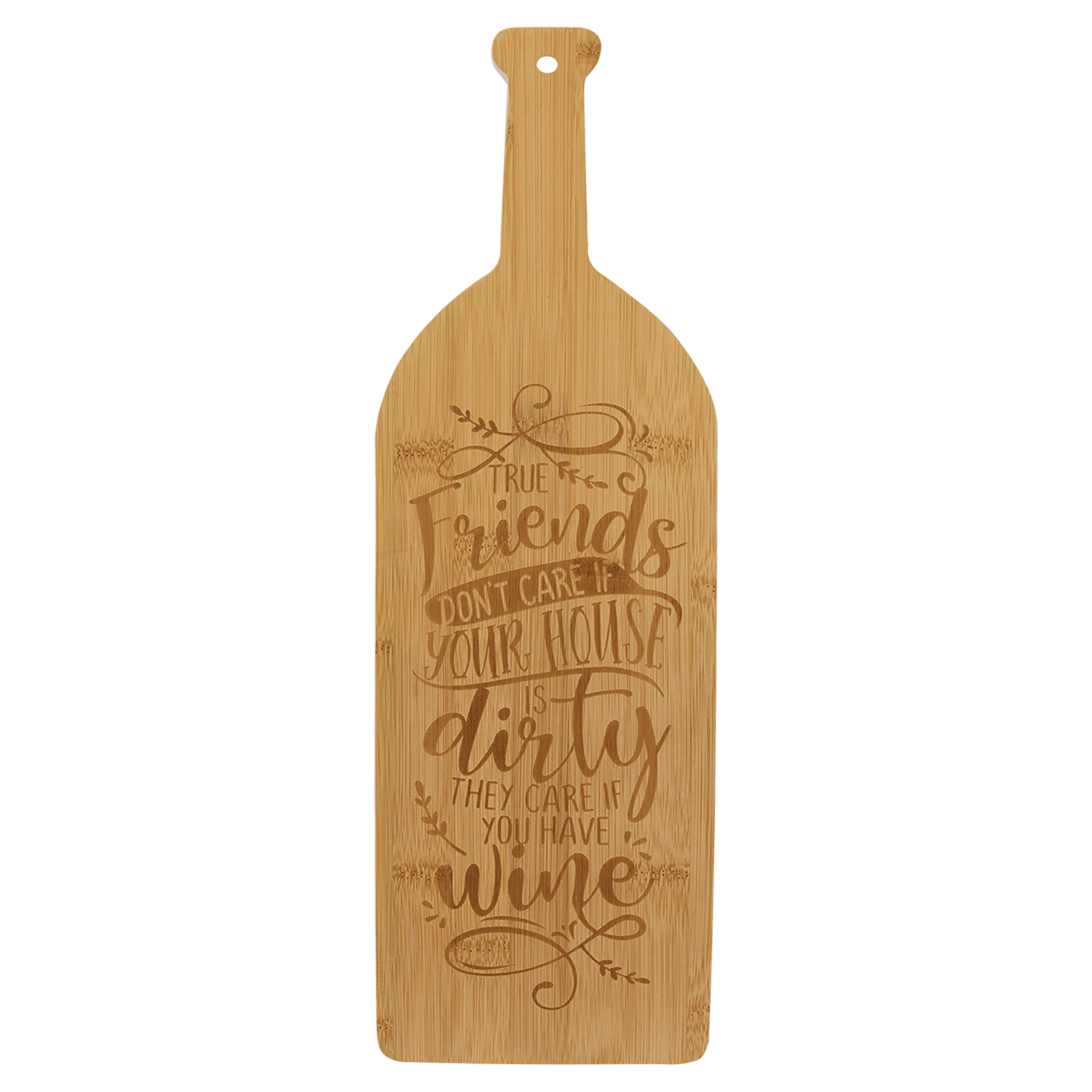 Bamboo Wine Bottle Cutting Board