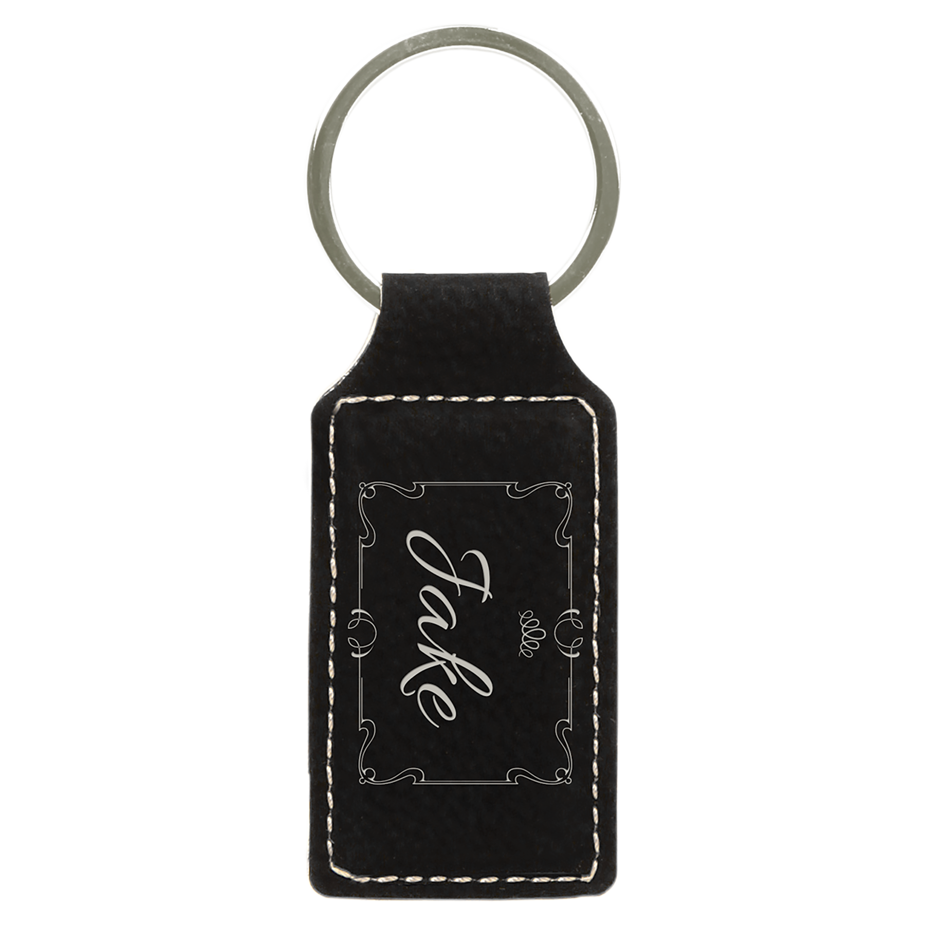 Laserable Leatherette Keychain