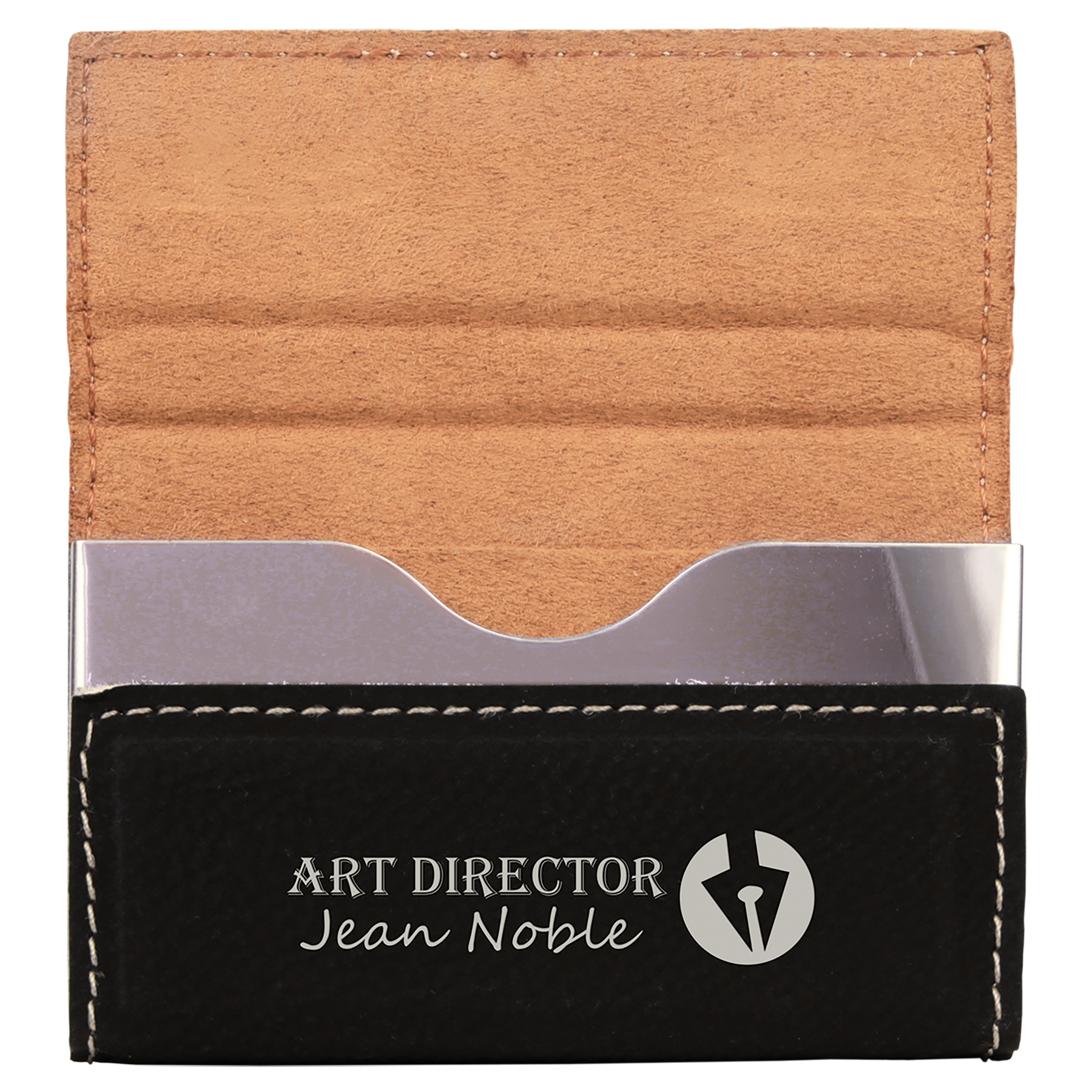 Leatherette Hard Business Card Holder
