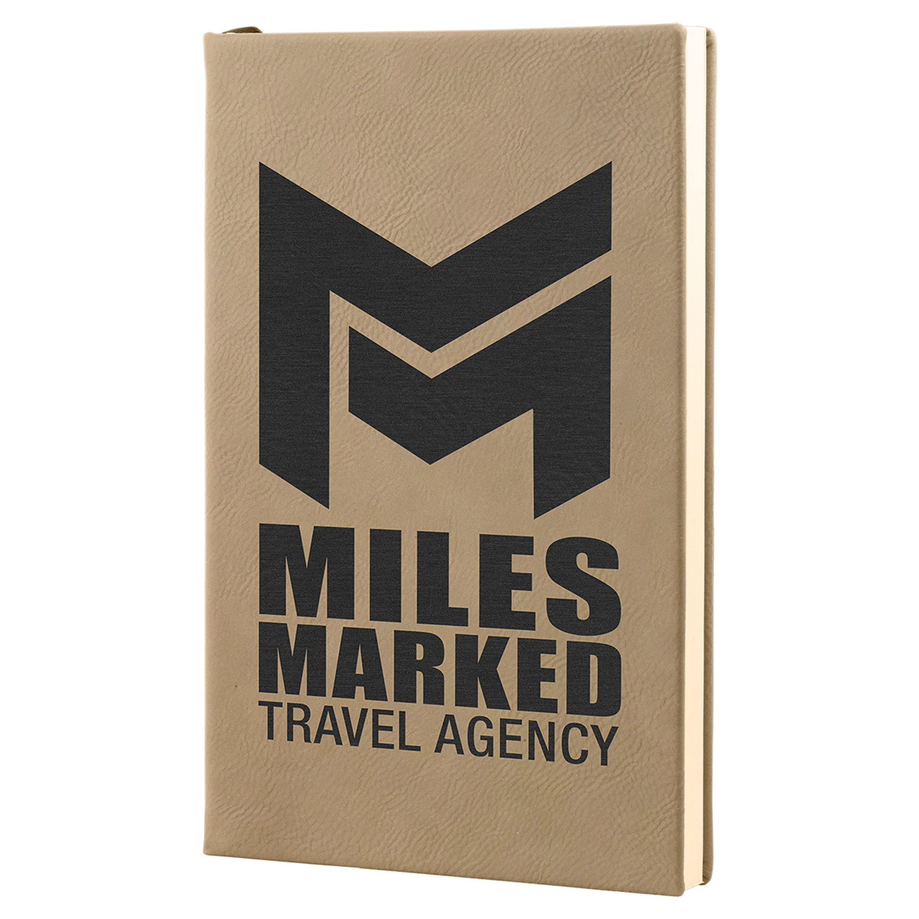 Laserable Leatherette Journal-Lined Notepad