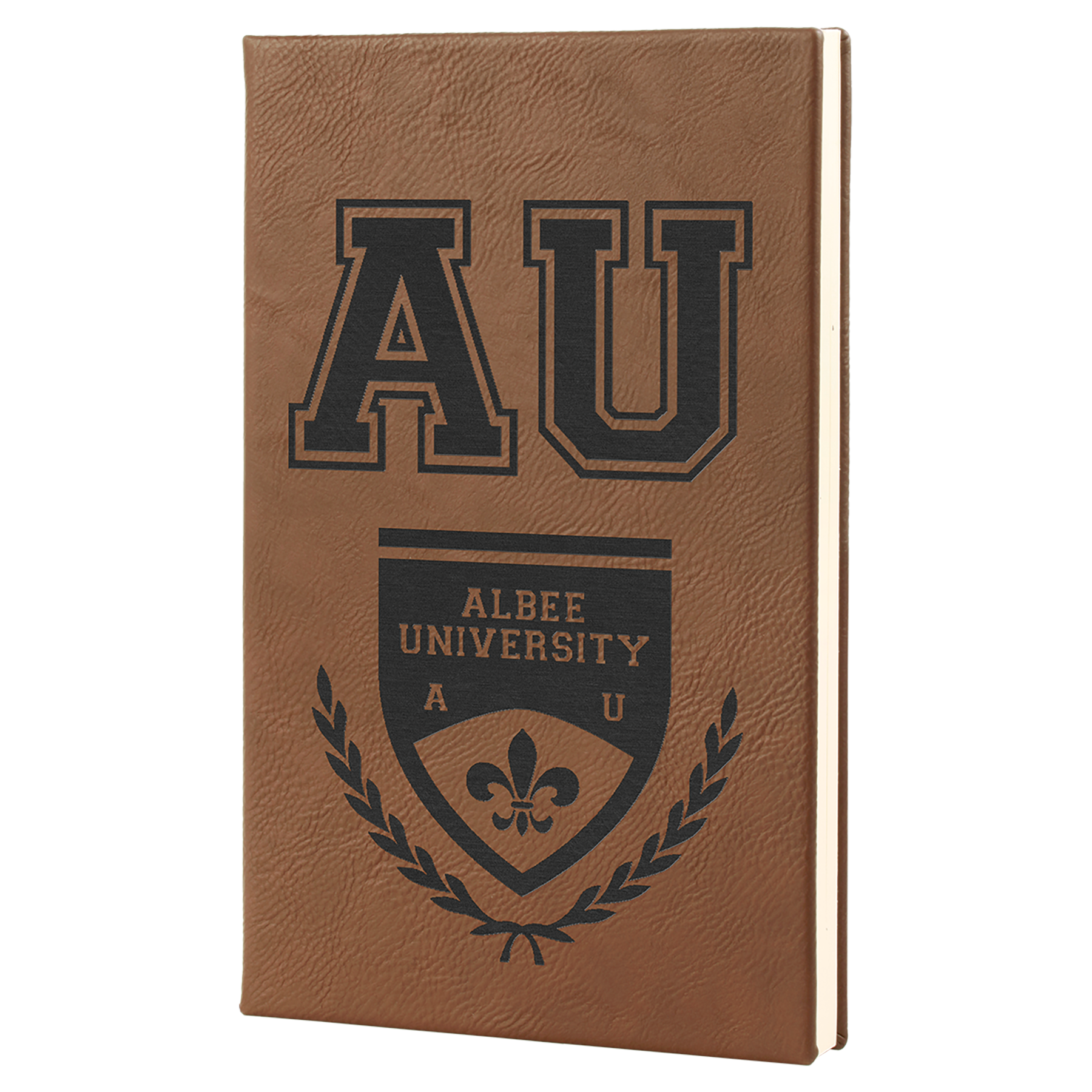 Laserable Leatherette Journal-Lined Notepad