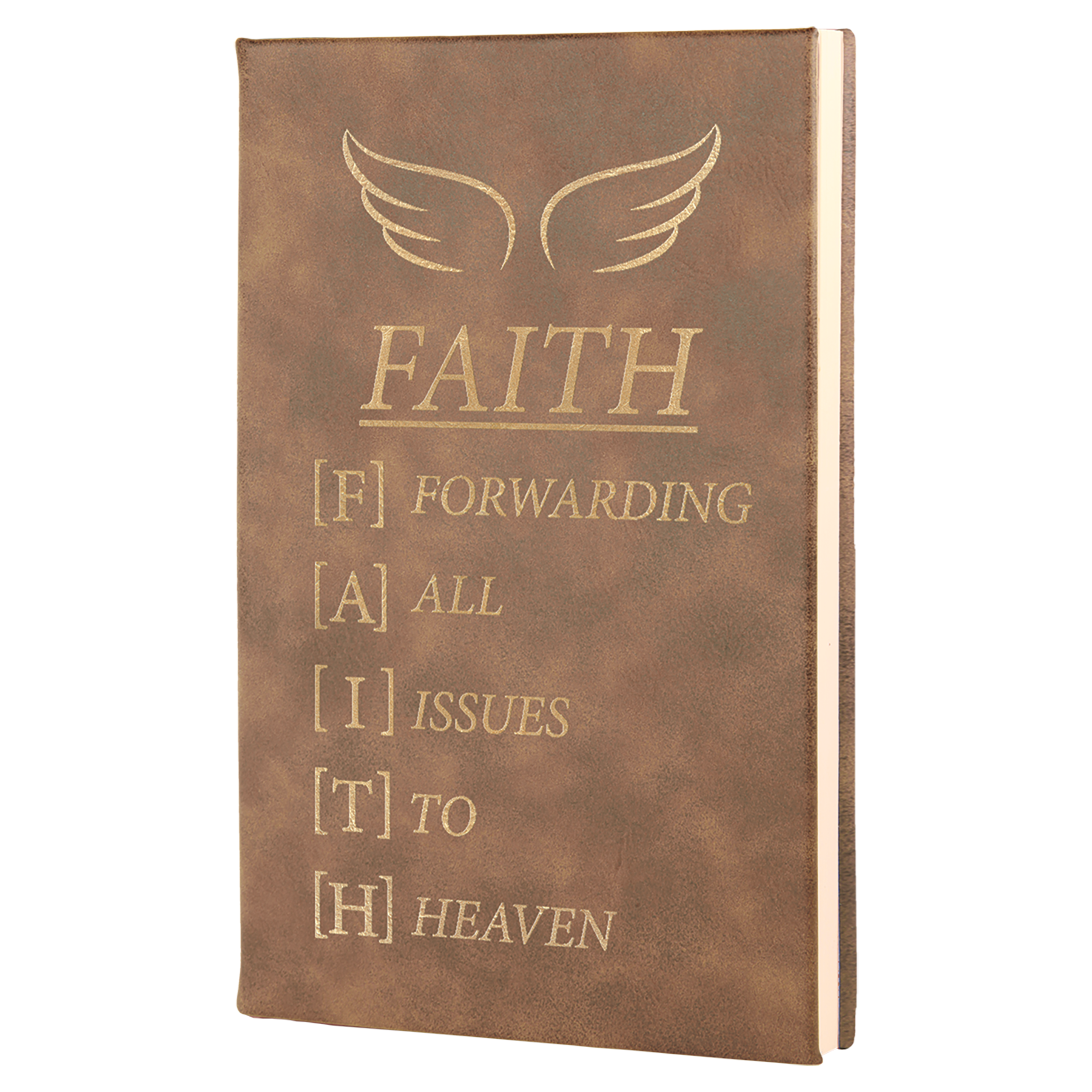 Laserable Leatherette Journal-Lined Notepad