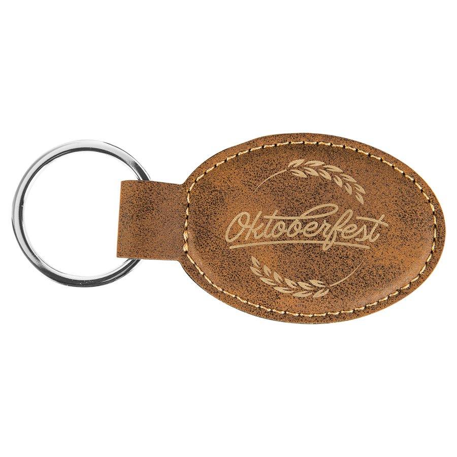 Laserable Leatherette Keychain