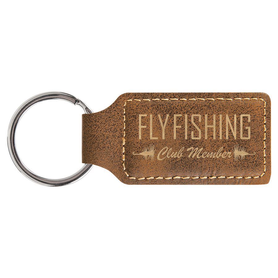 Laserable Leatherette Keychain