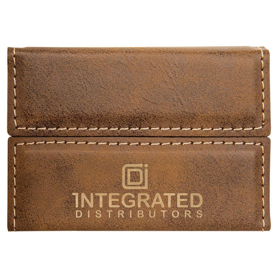Leatherette Hard Business Card Holder
