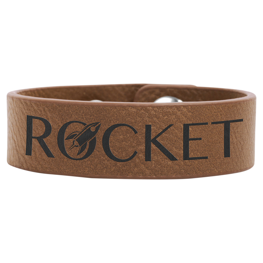 Laserable Leatherette Cuff Bracelets