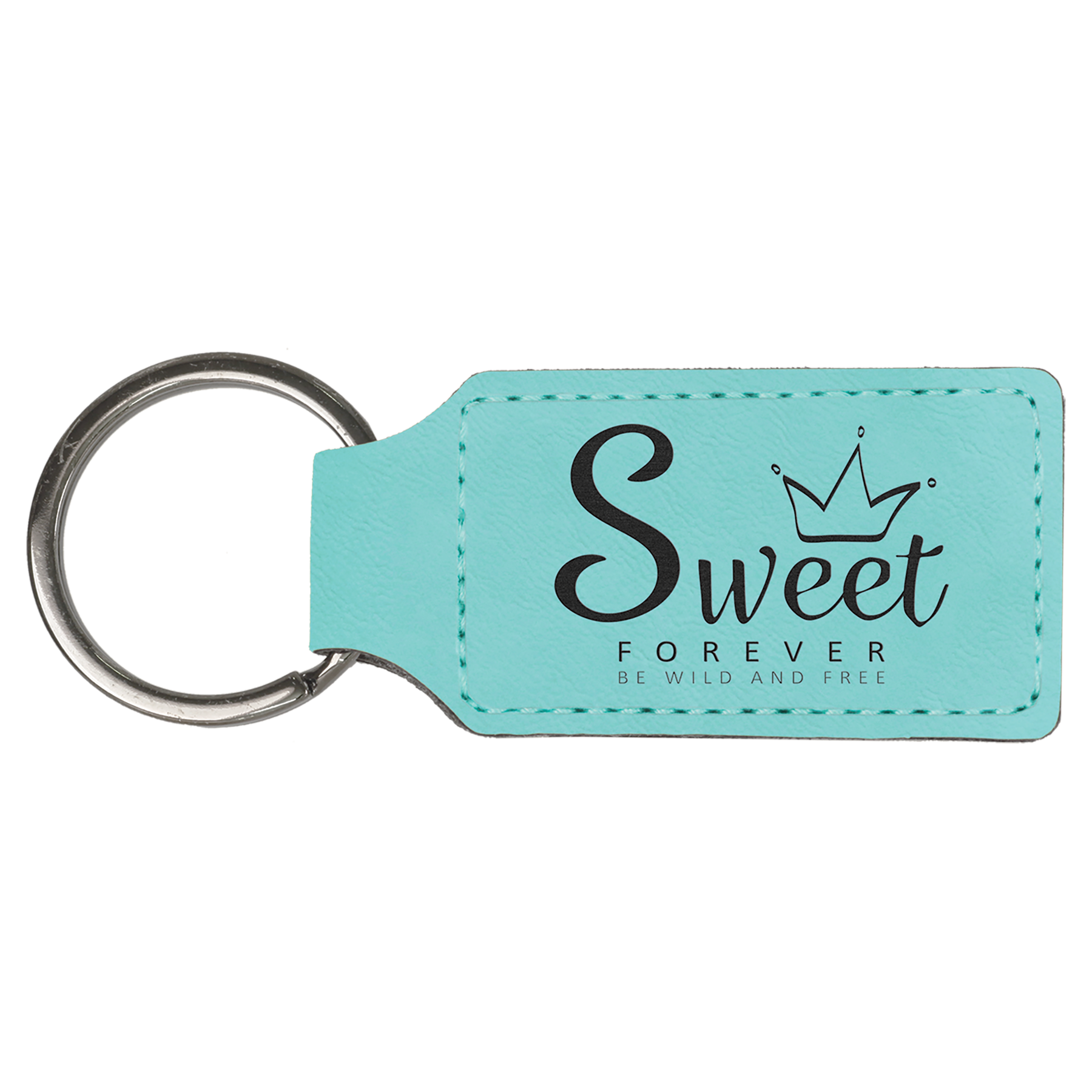 Laserable Leatherette Keychain