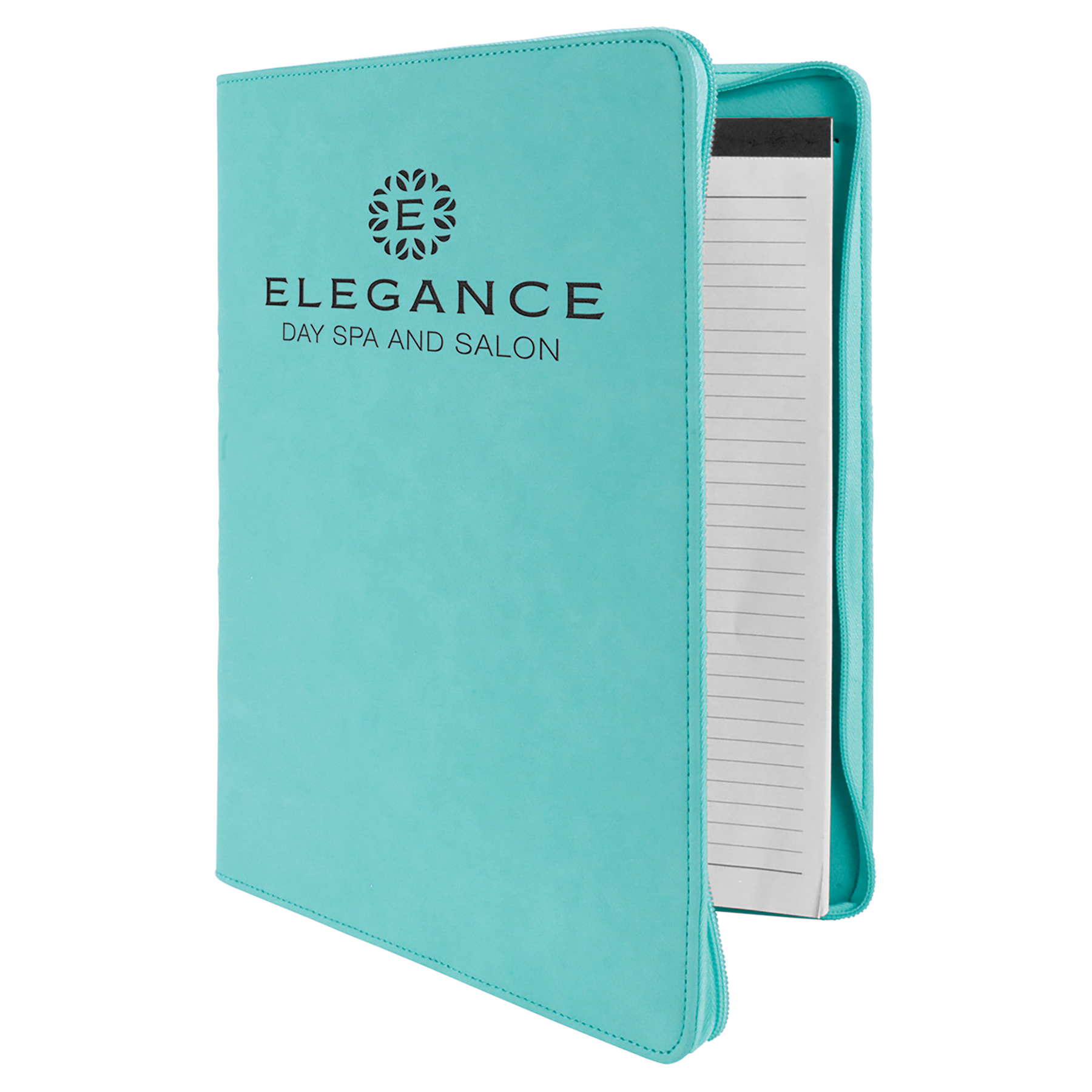 Laserable Leatherette Portfolio with Zipper