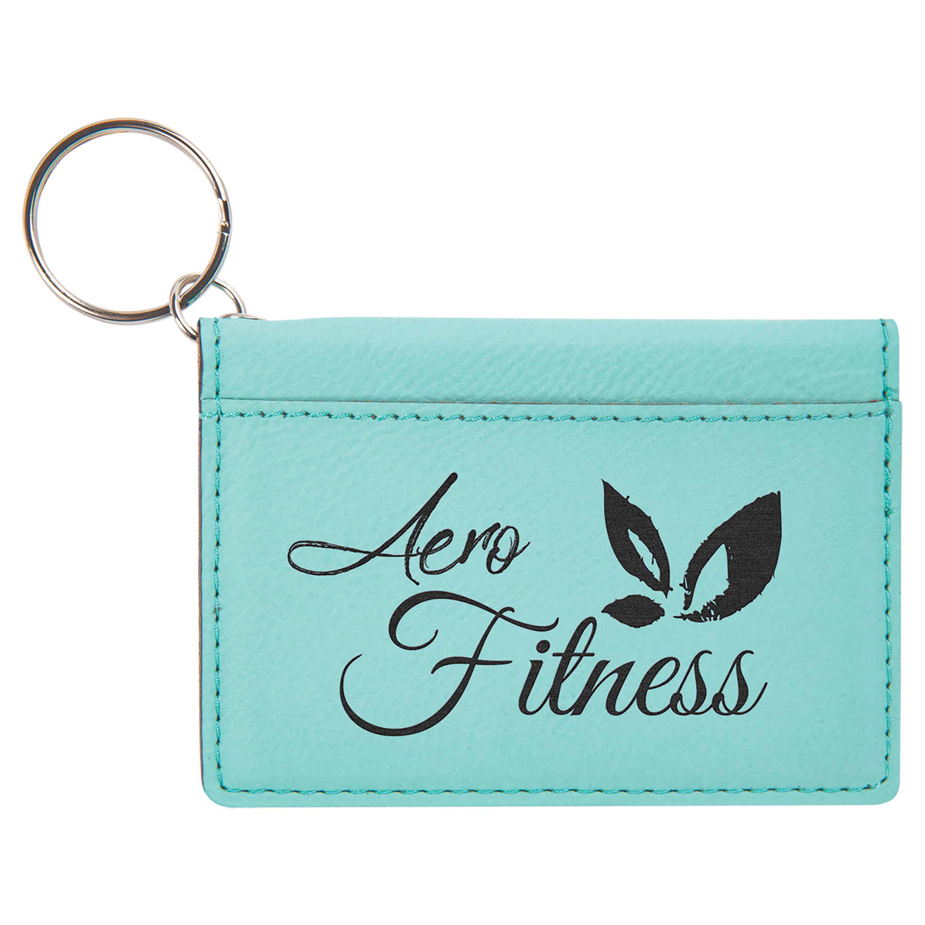 Leatherette ID Holder Keychain
