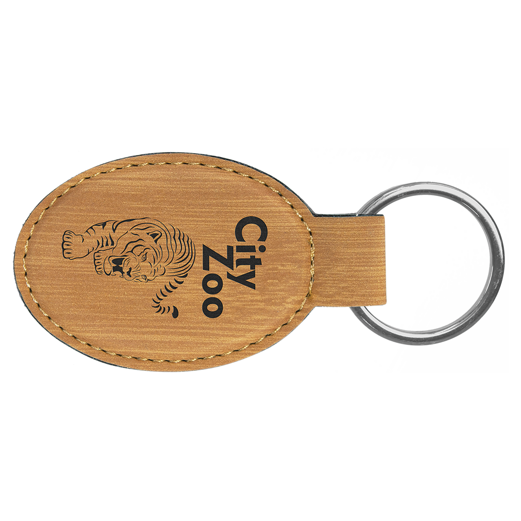 Laserable Leatherette Keychain