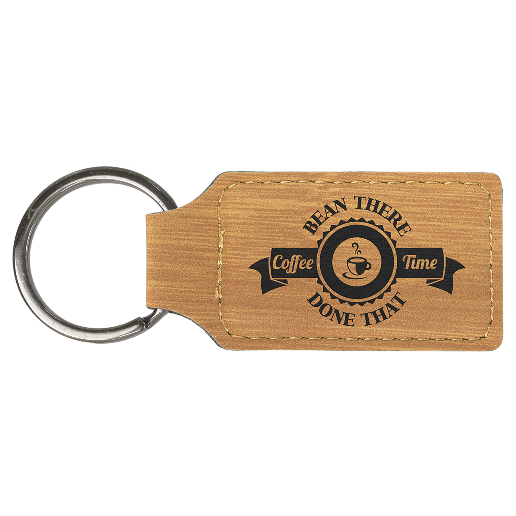 Laserable Leatherette Keychain