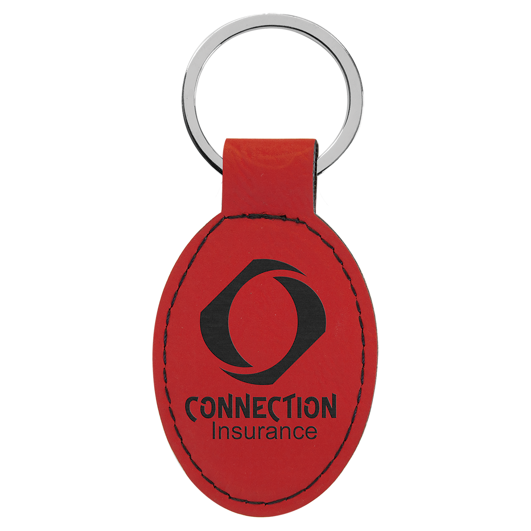 Laserable Leatherette Keychain