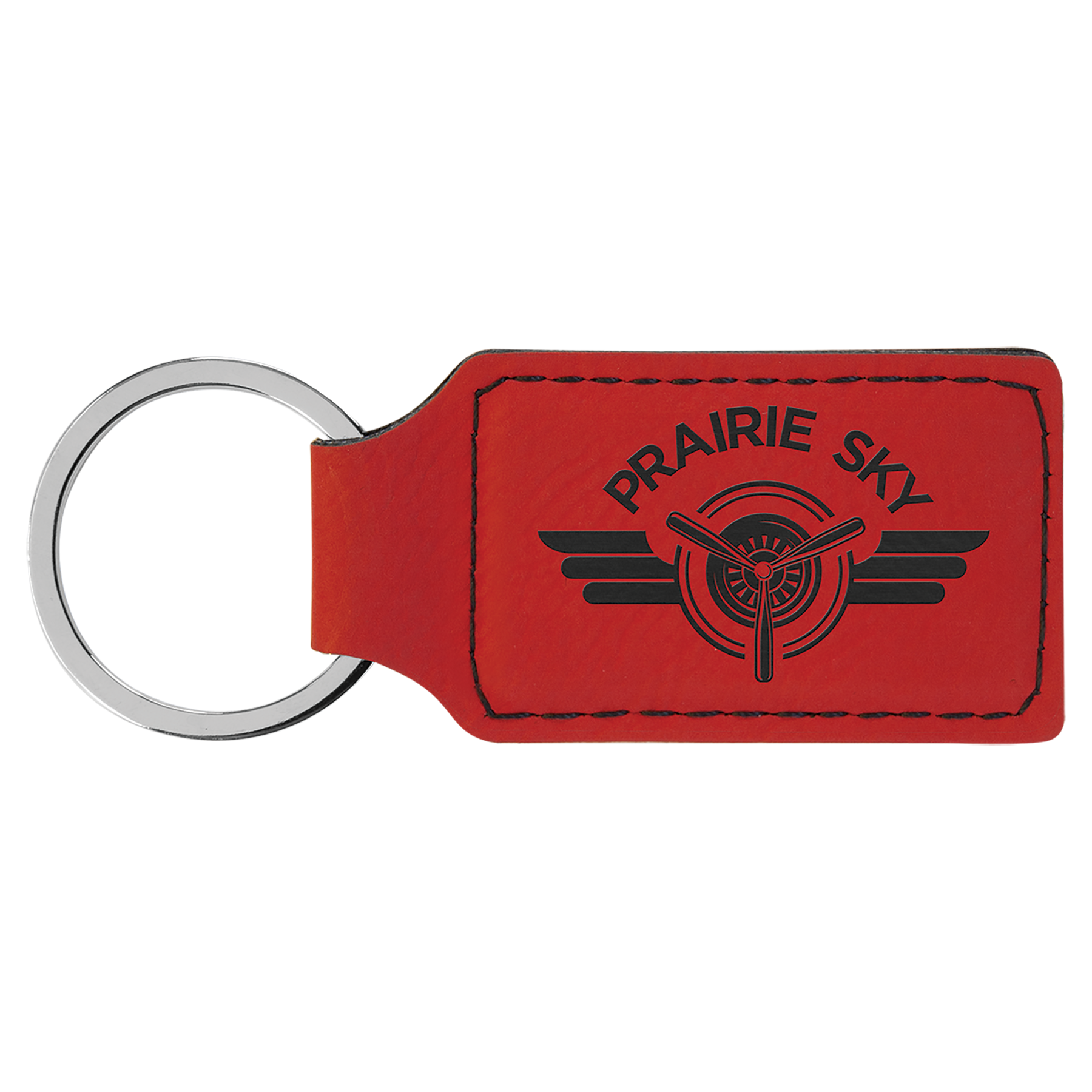Laserable Leatherette Keychain