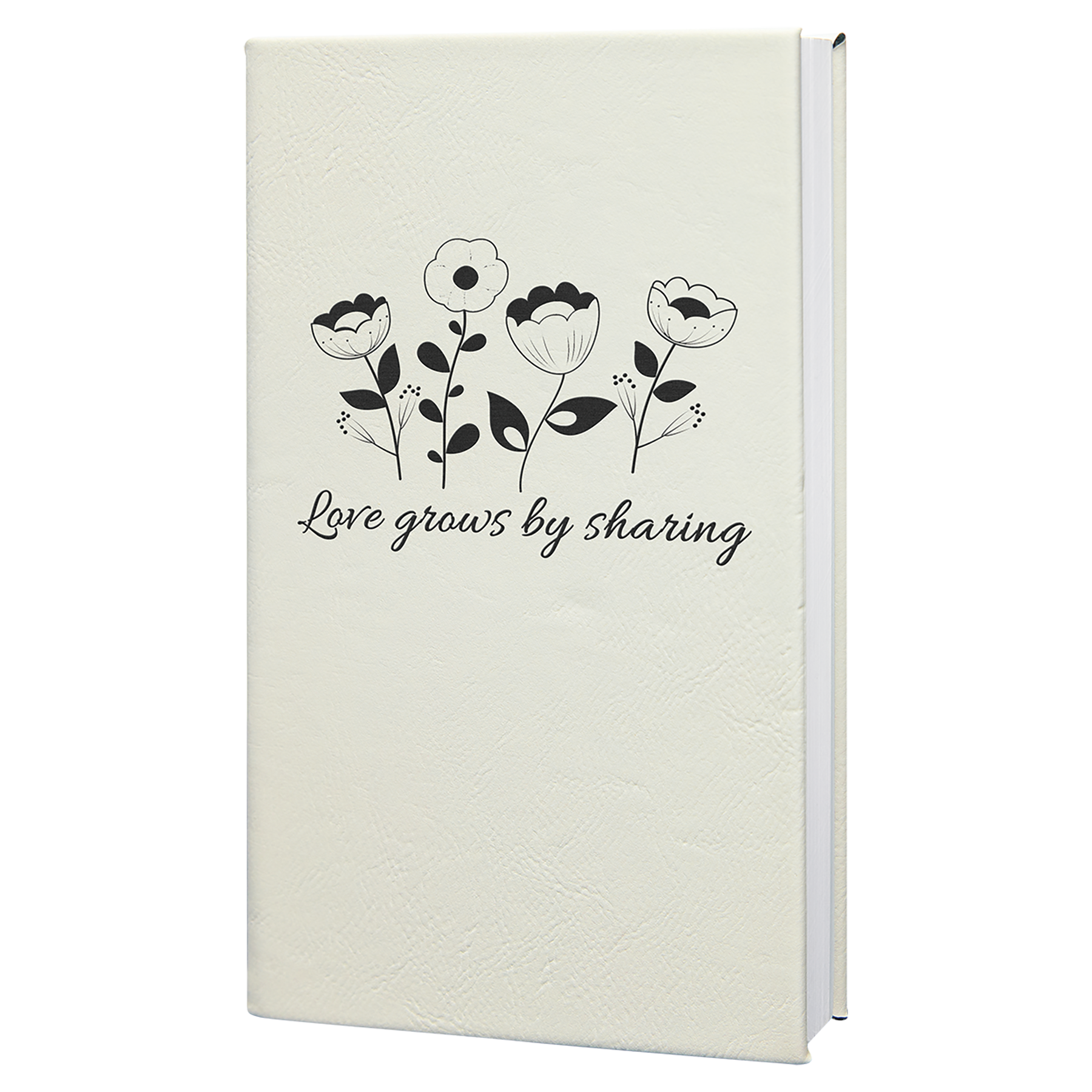 Laserable Leatherette Journal-Lined Notepad