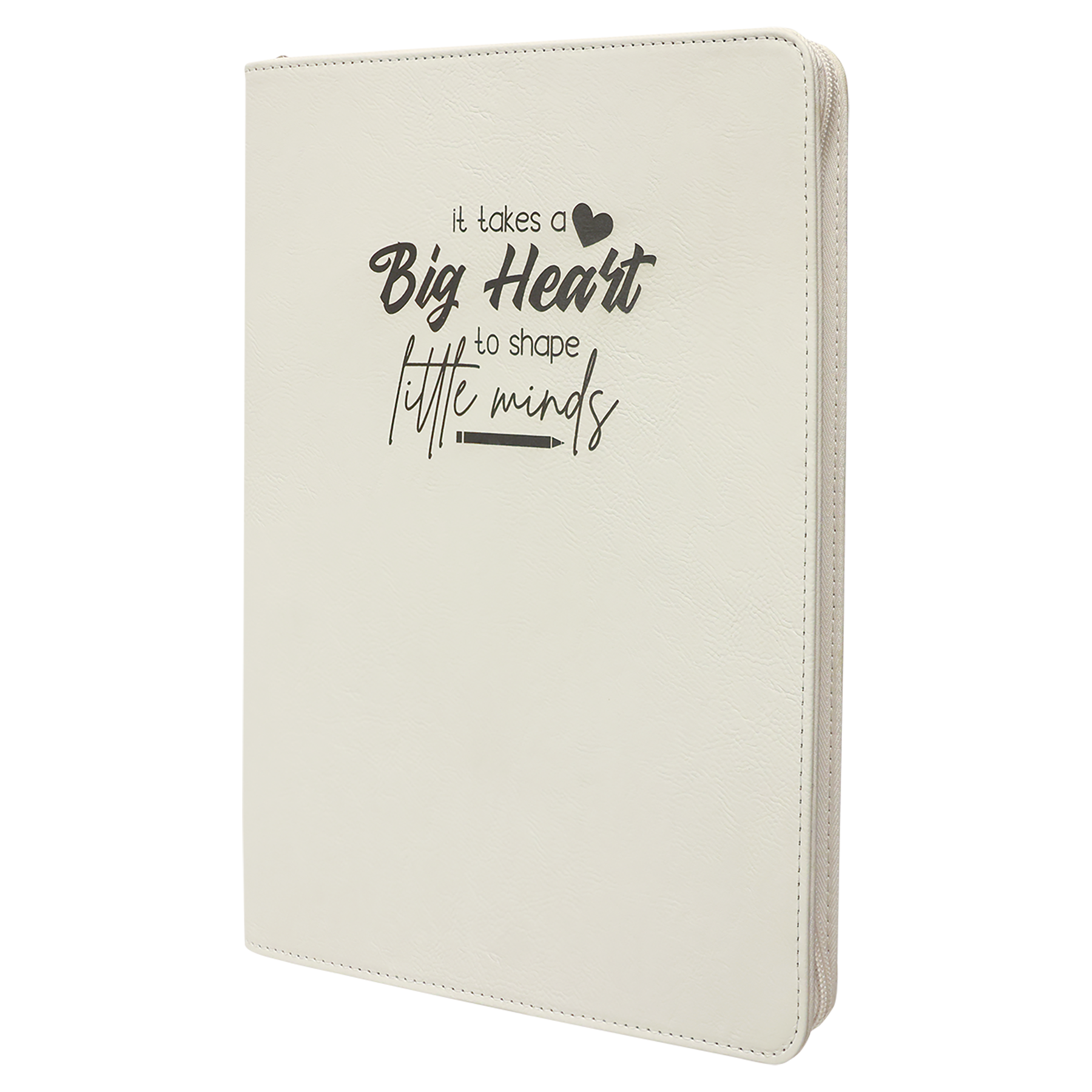 Laserable Leatherette Portfolio with Zipper