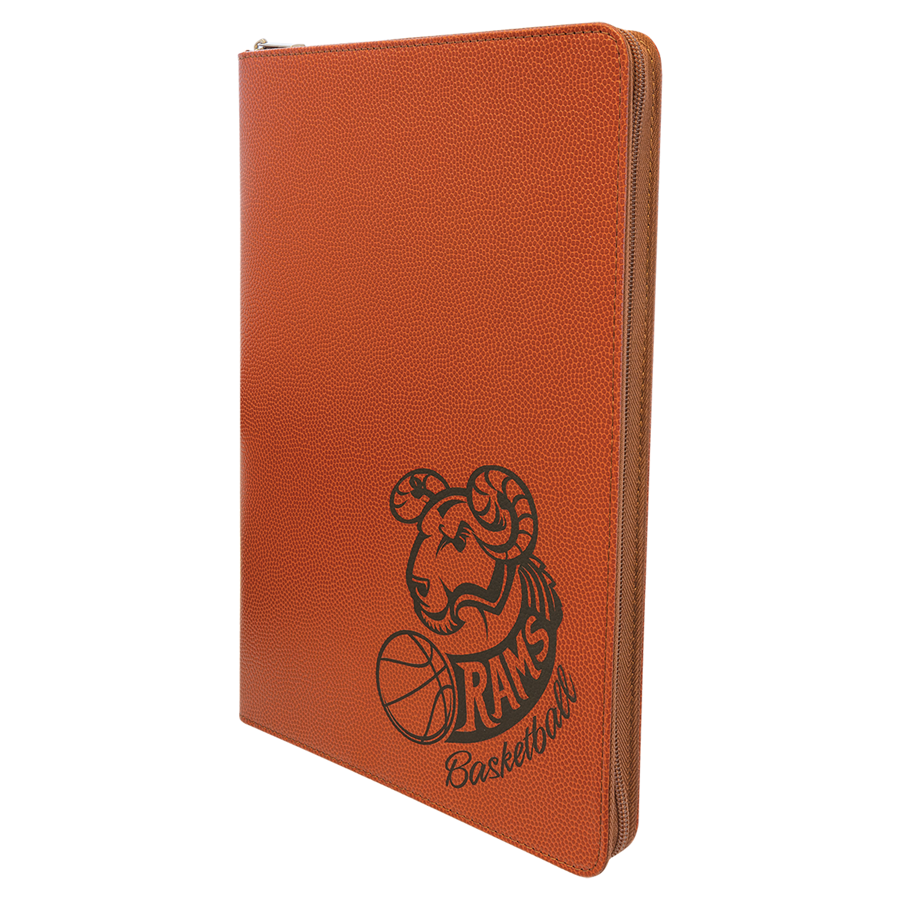 Laserable Leatherette Portfolio with Zipper