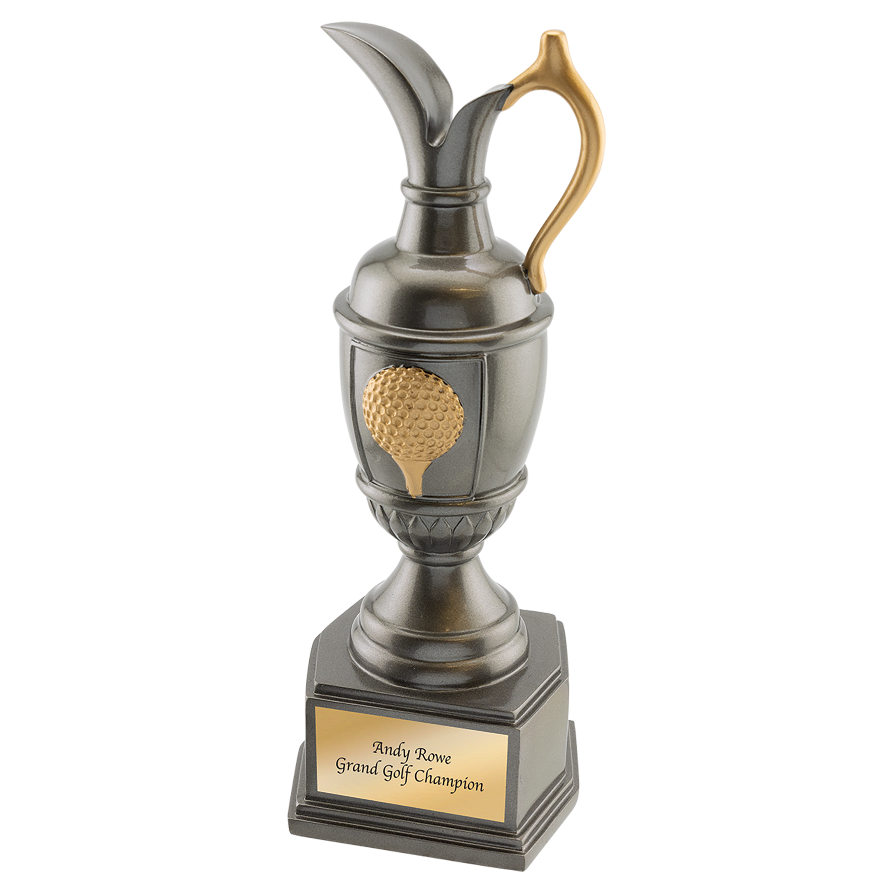 Gun Metal/Gold Golf Resin