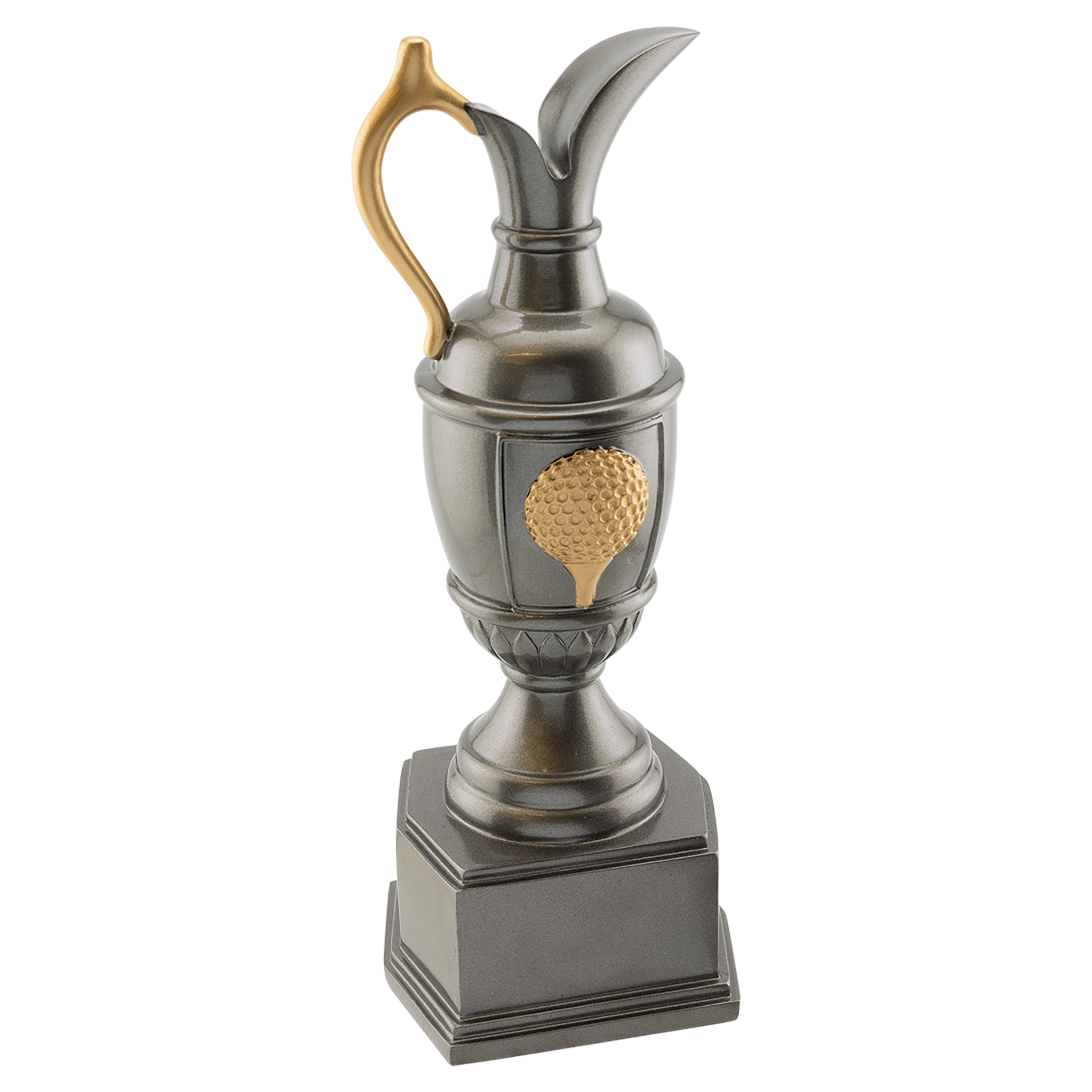 Gun Metal/Gold Golf Resin