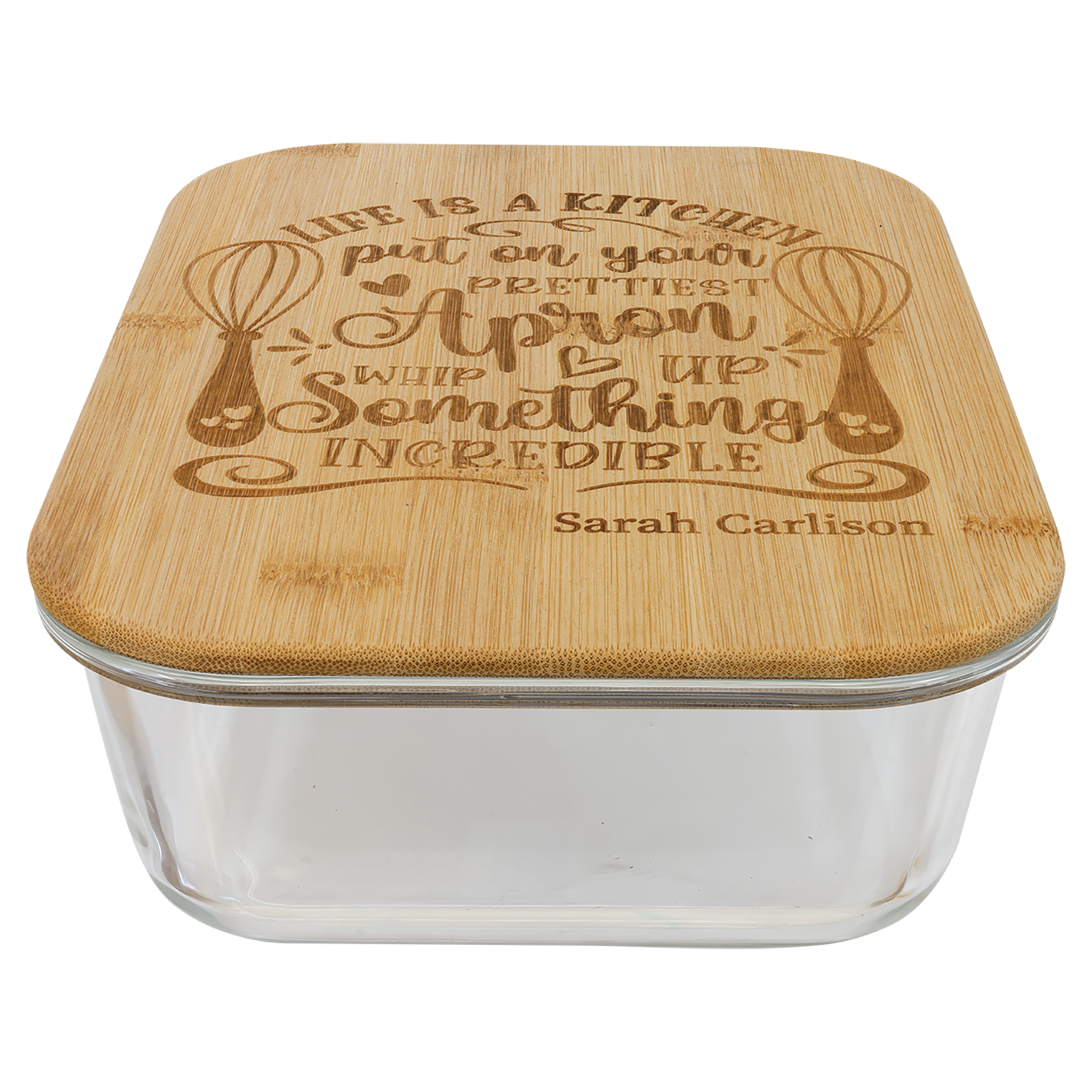 Glass Container with Bamboo Lid