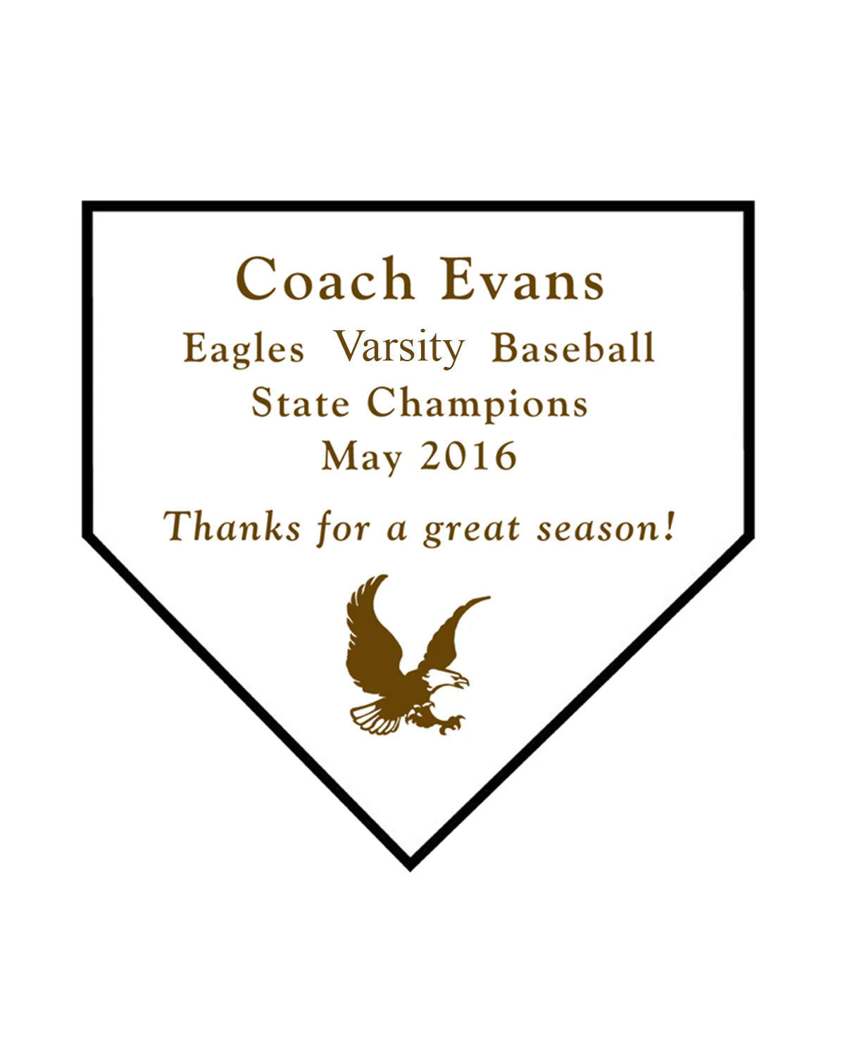 Home Plate Plaque Award