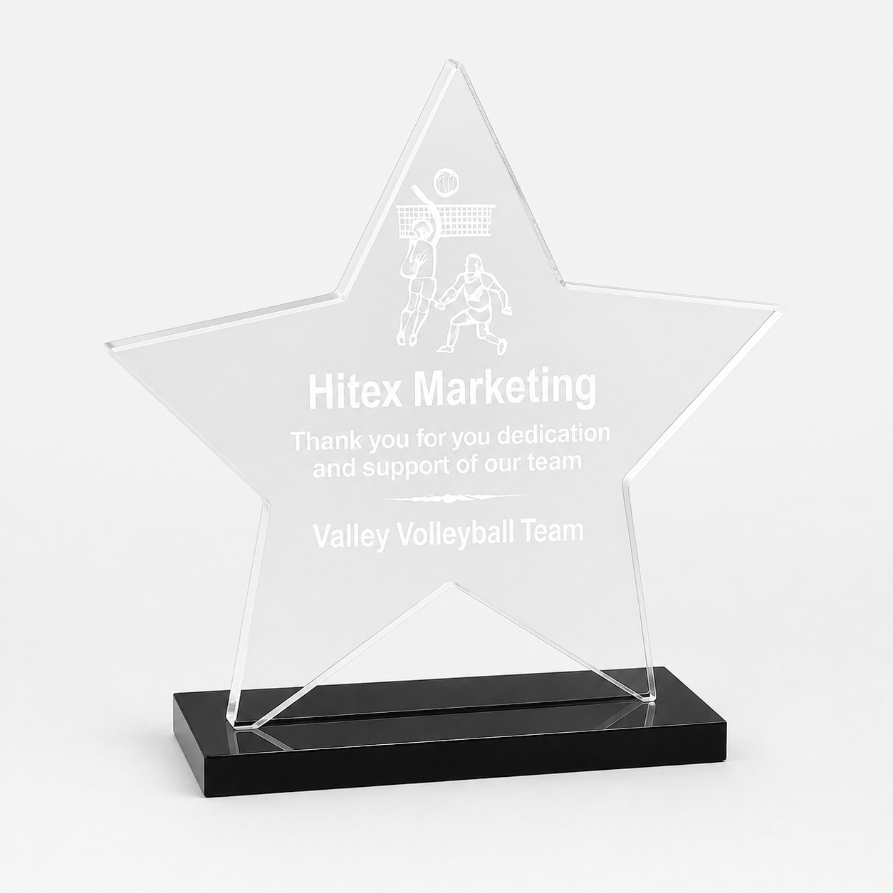 Pointed Starfire Acrylic Star Award