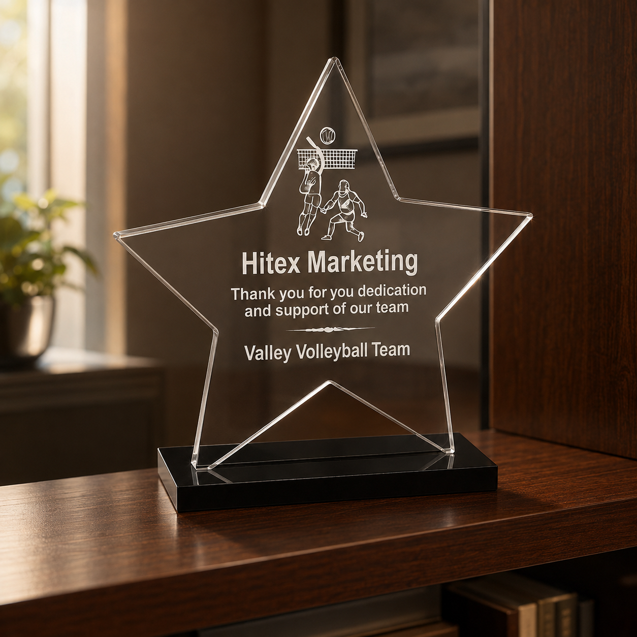 Pointed Starfire Acrylic Star Award