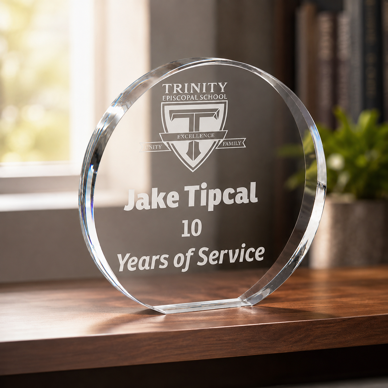 Clear Circle Acrylic Award