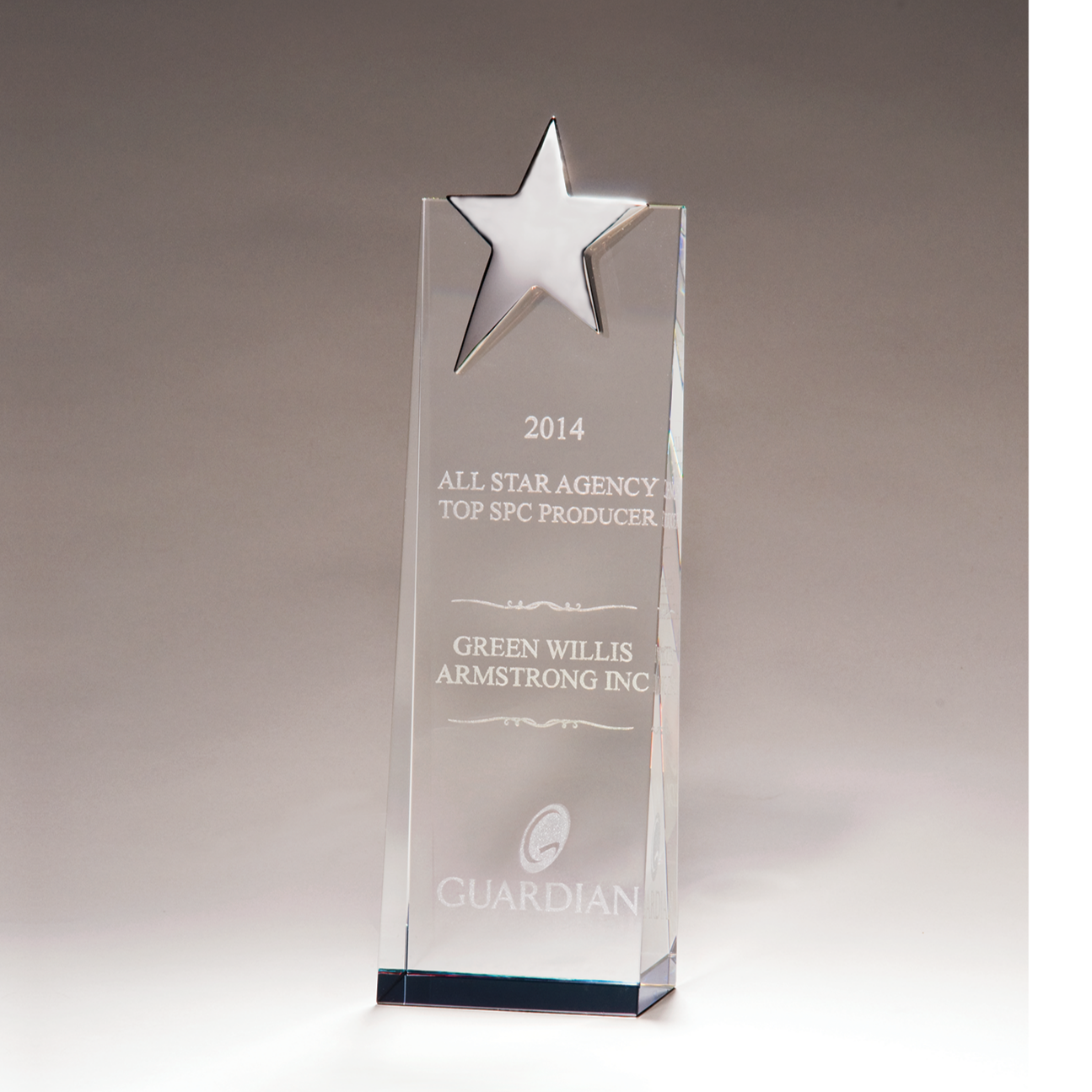 Prism Crystal with SIlver Star