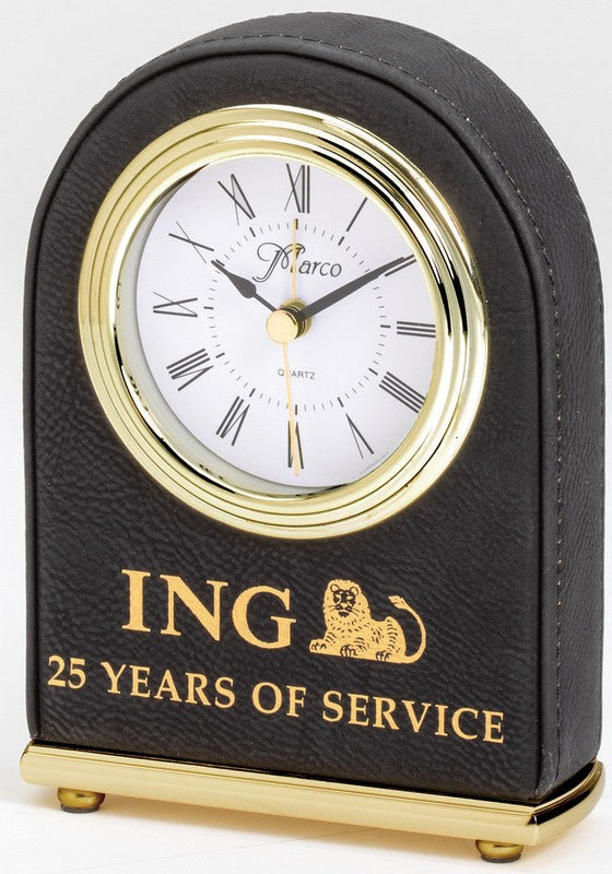 Leatherette Clock