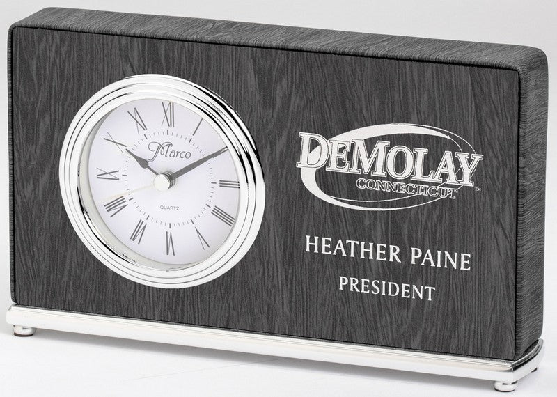 Leatherette Clock