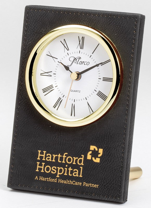 Leatherette Clock
