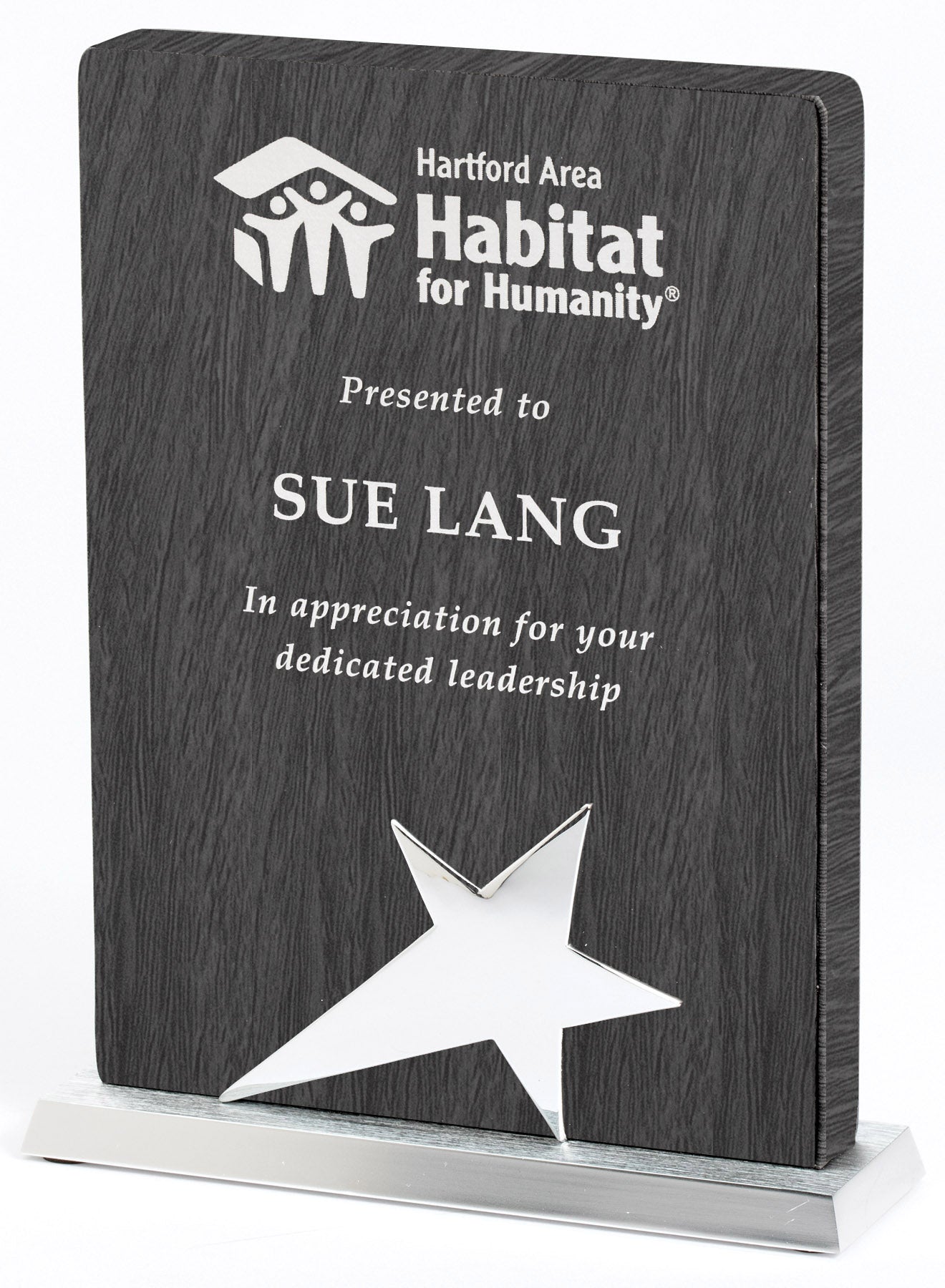 Star Leatherette Plaque Award
