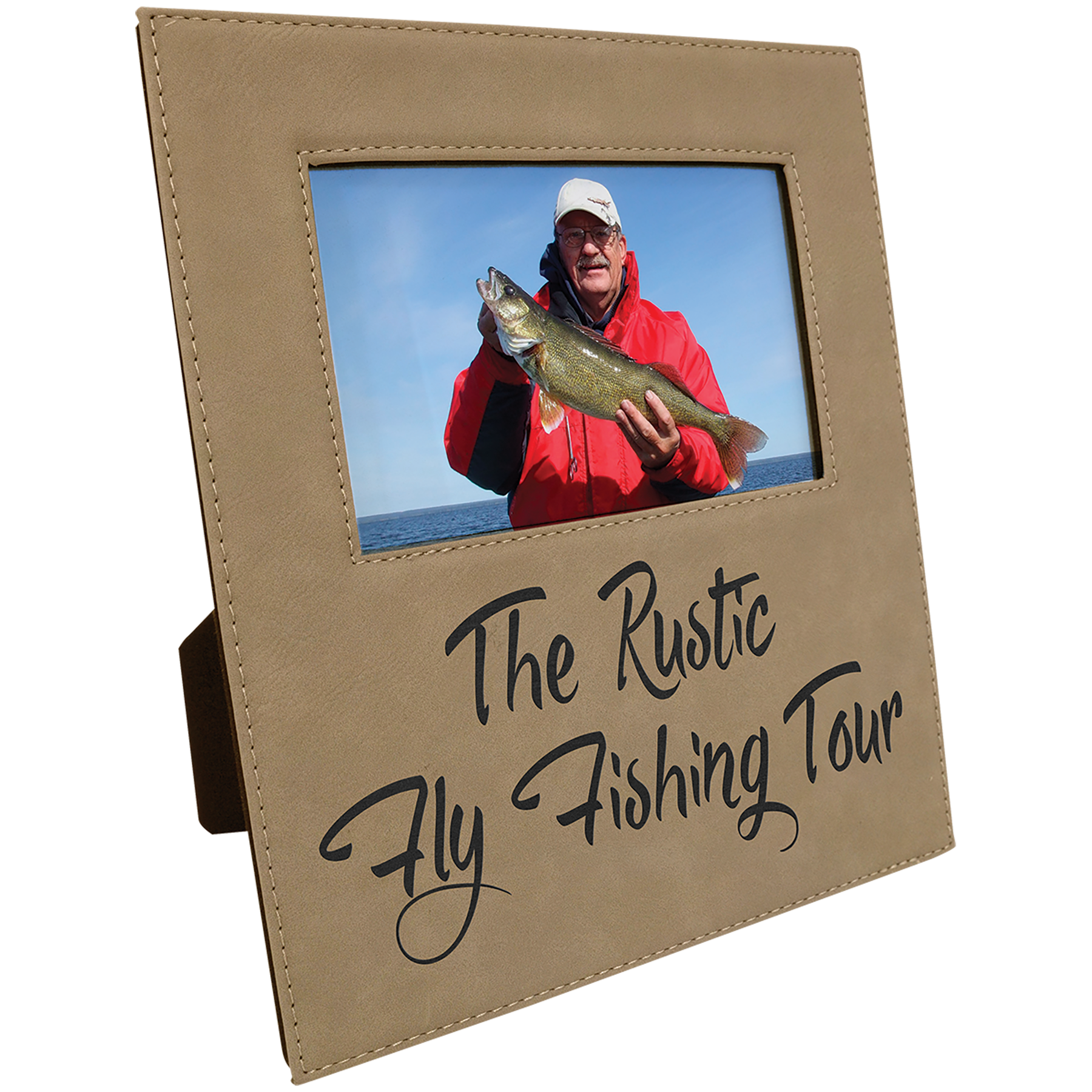 Leatherette Picture Frame with Large Engraving Area