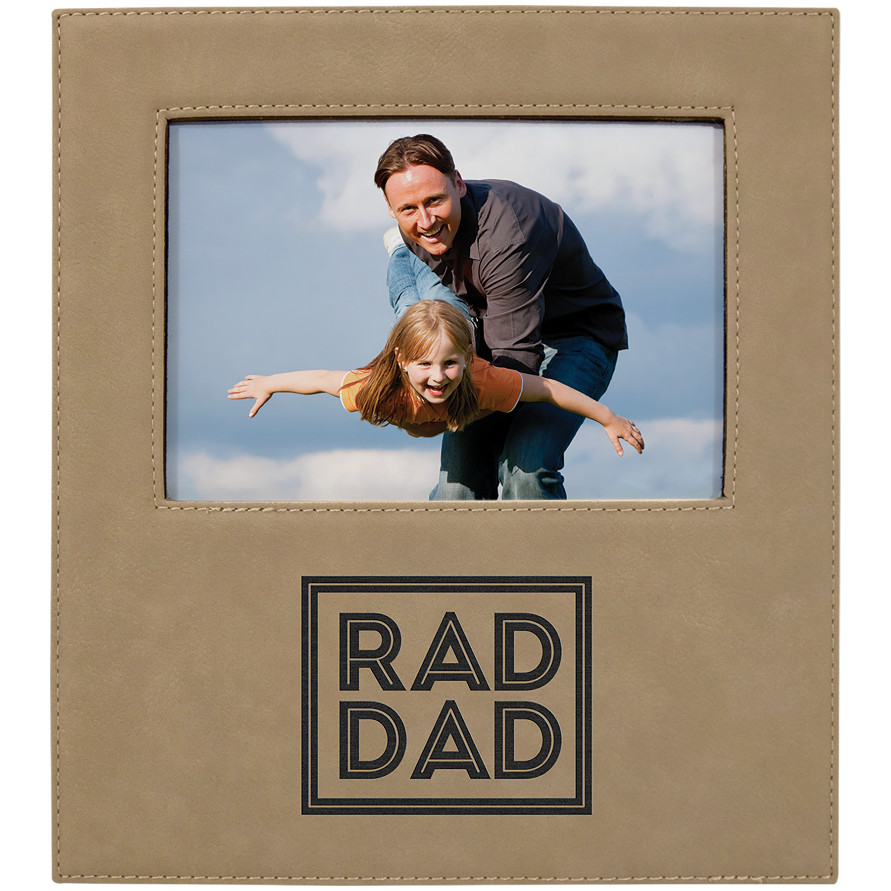 Leatherette Picture Frame with Large Engraving Area